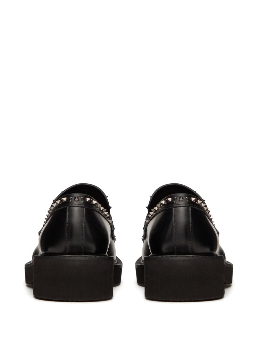 Valentino Garavani Rockstud Flat Shoes - Black Calf Leather image 1