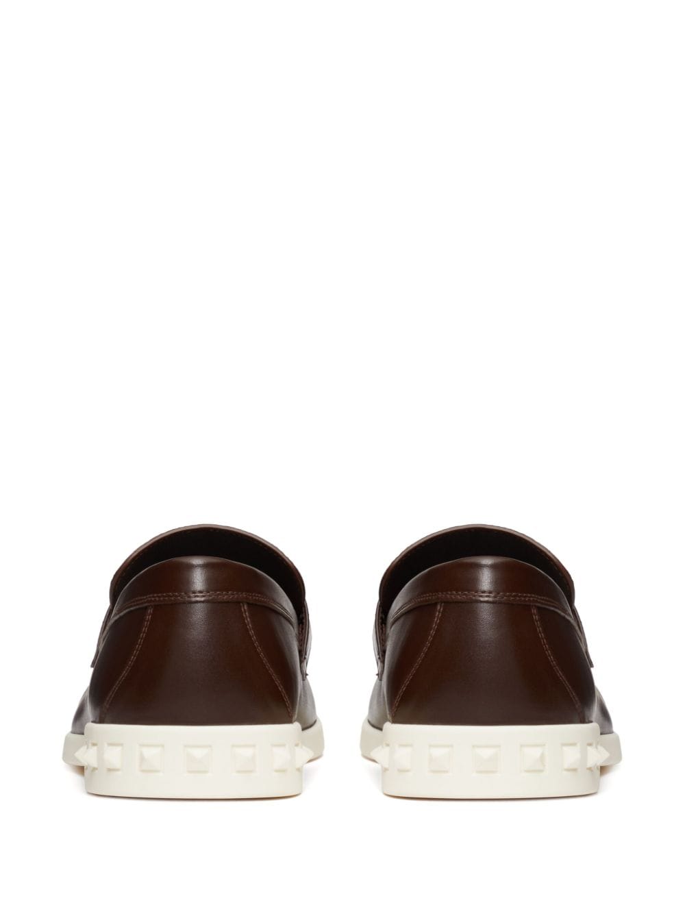 Valentino Garavani Brown Leather VLogo Signature Sneakers image 5