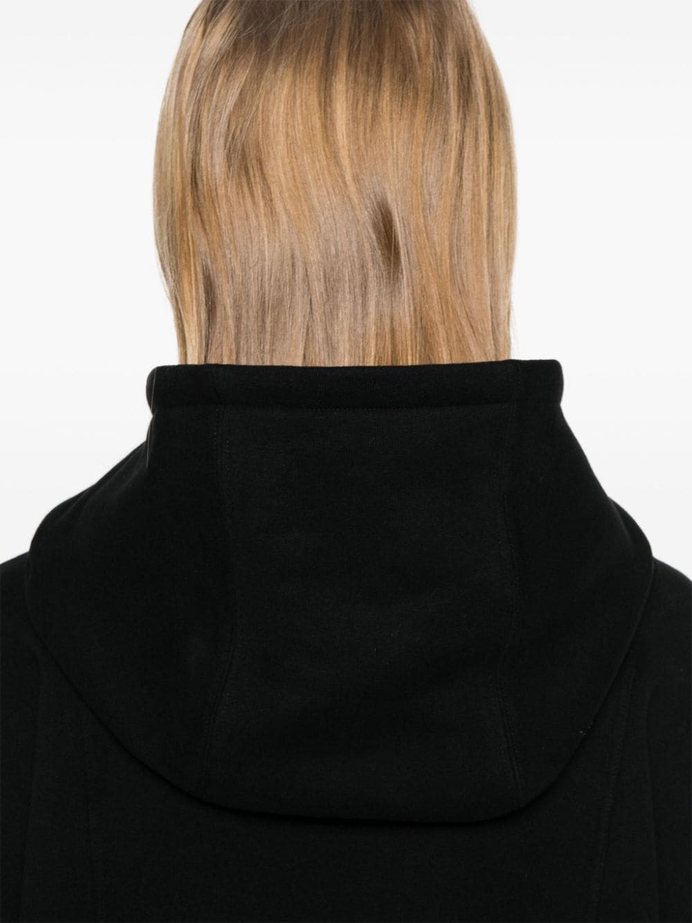 Saint Laurent Black Embroidered Logo Cotton Blend Hoodie image 3