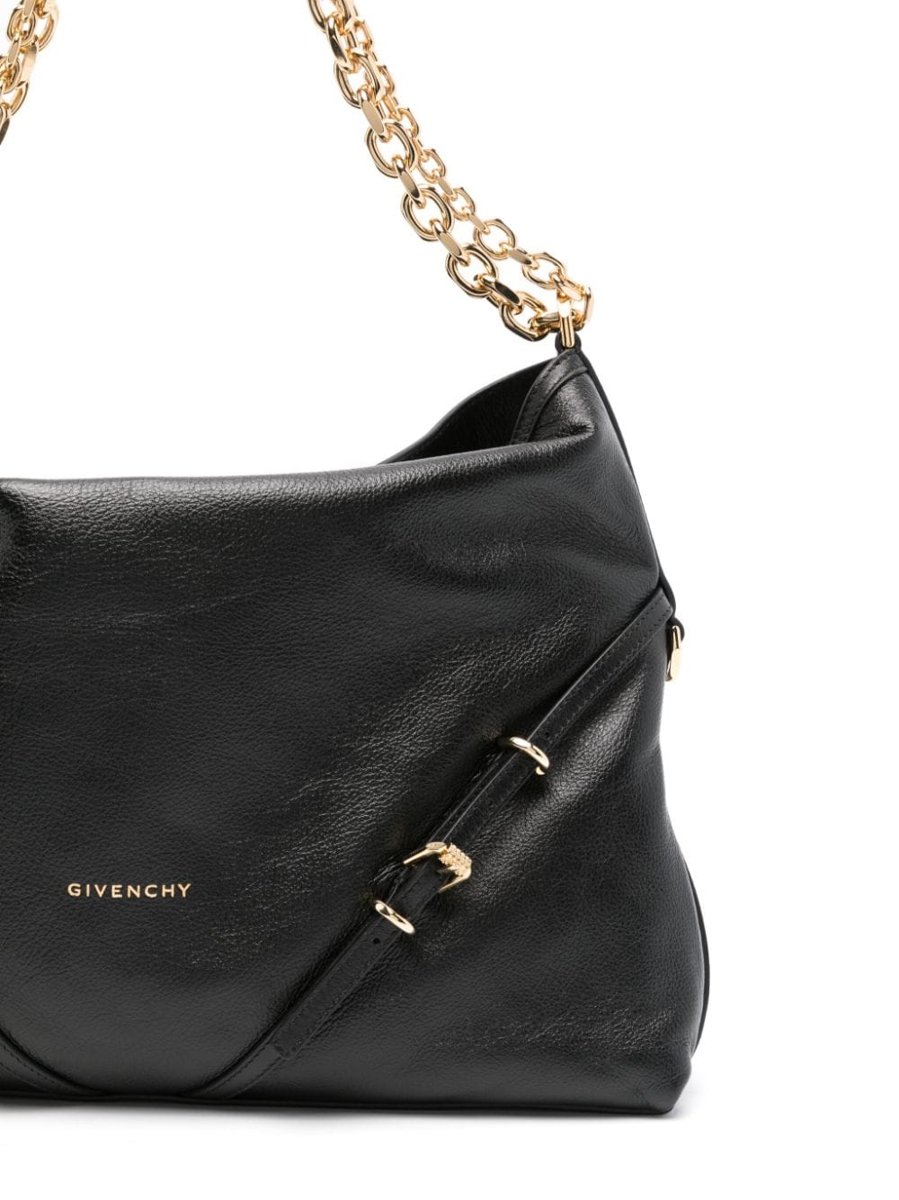 Givenchy Black Calfskin Grained Leather Shoulder Bag image 1