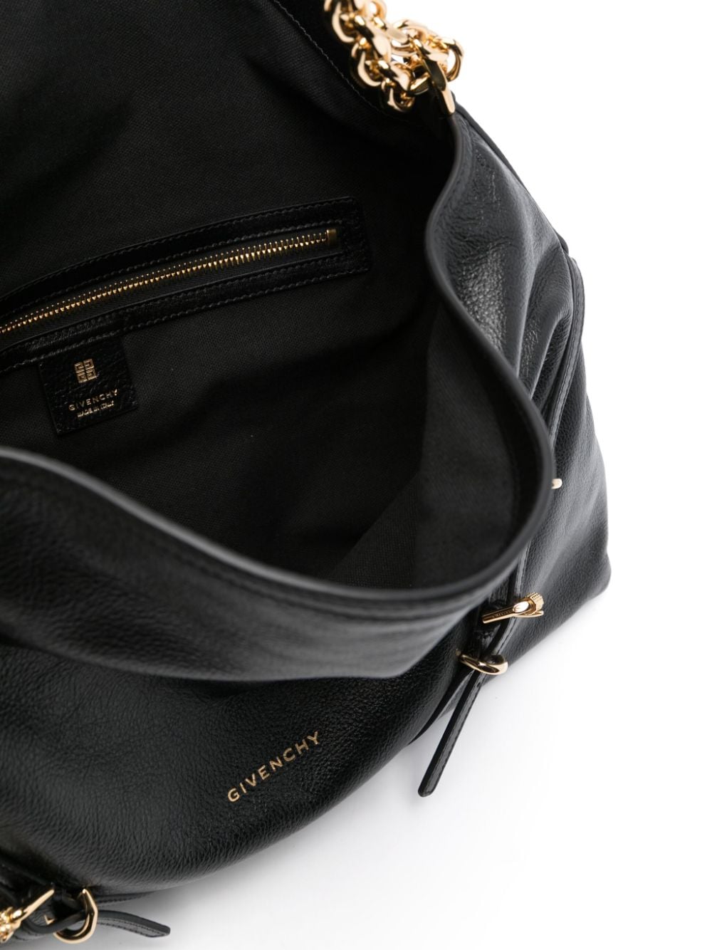 Givenchy Black Calfskin Grained Leather Shoulder Bag image 3