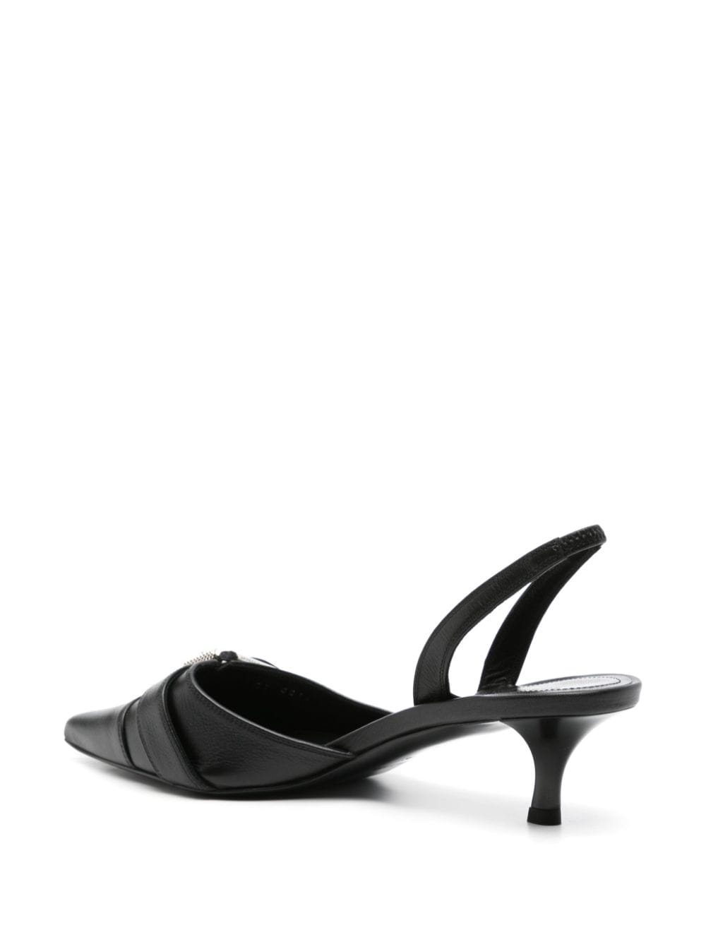 Givenchy Slingback Pointed Toe Heels with Buckle Detail - Black image 2