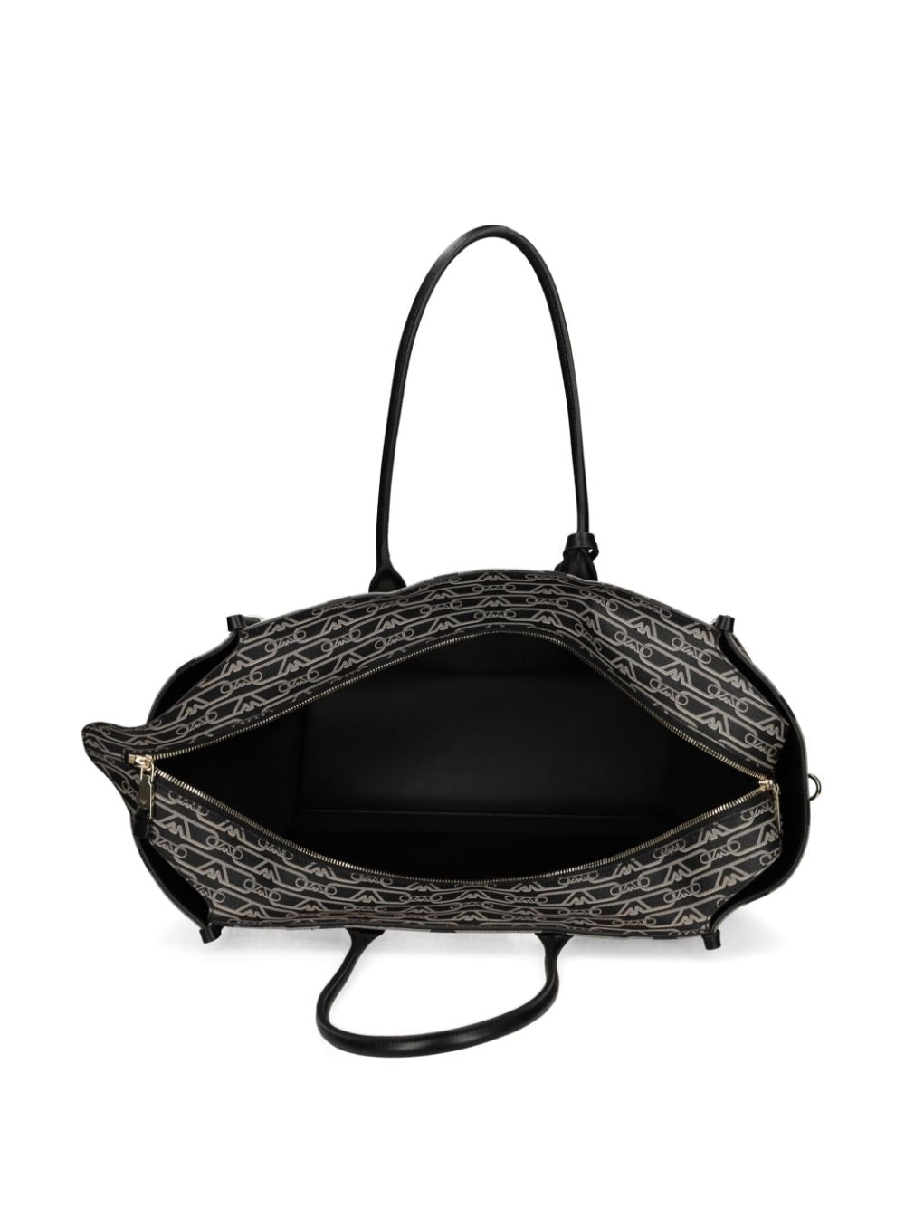 Emporio Armani Black Jacquard Logo Tote Bag image 2