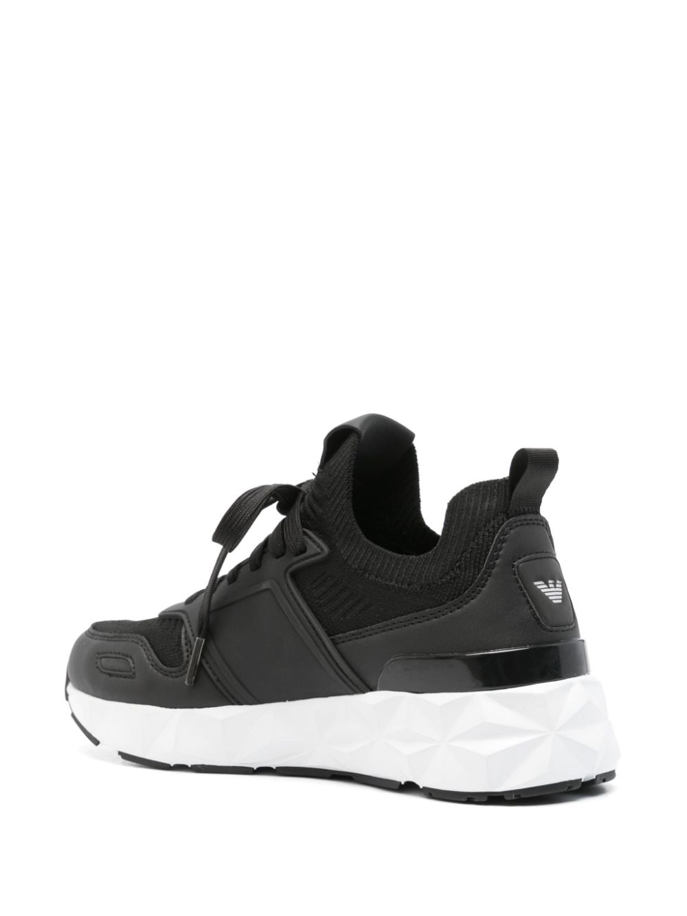 EA7 Black Faux Leather Sneakers image 1