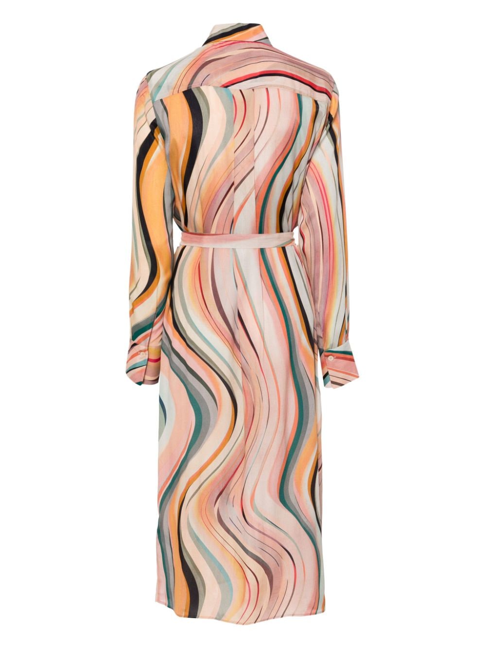 PS by Paul Smith Multicolor Artist Stripe Crepe Dress image 1