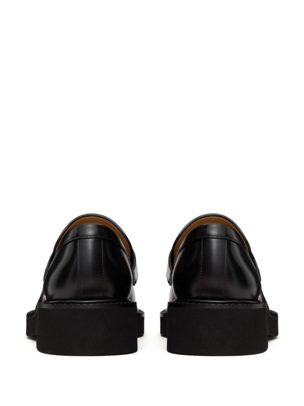 Valentino Garavani Black Leather Flat Shoes image 2