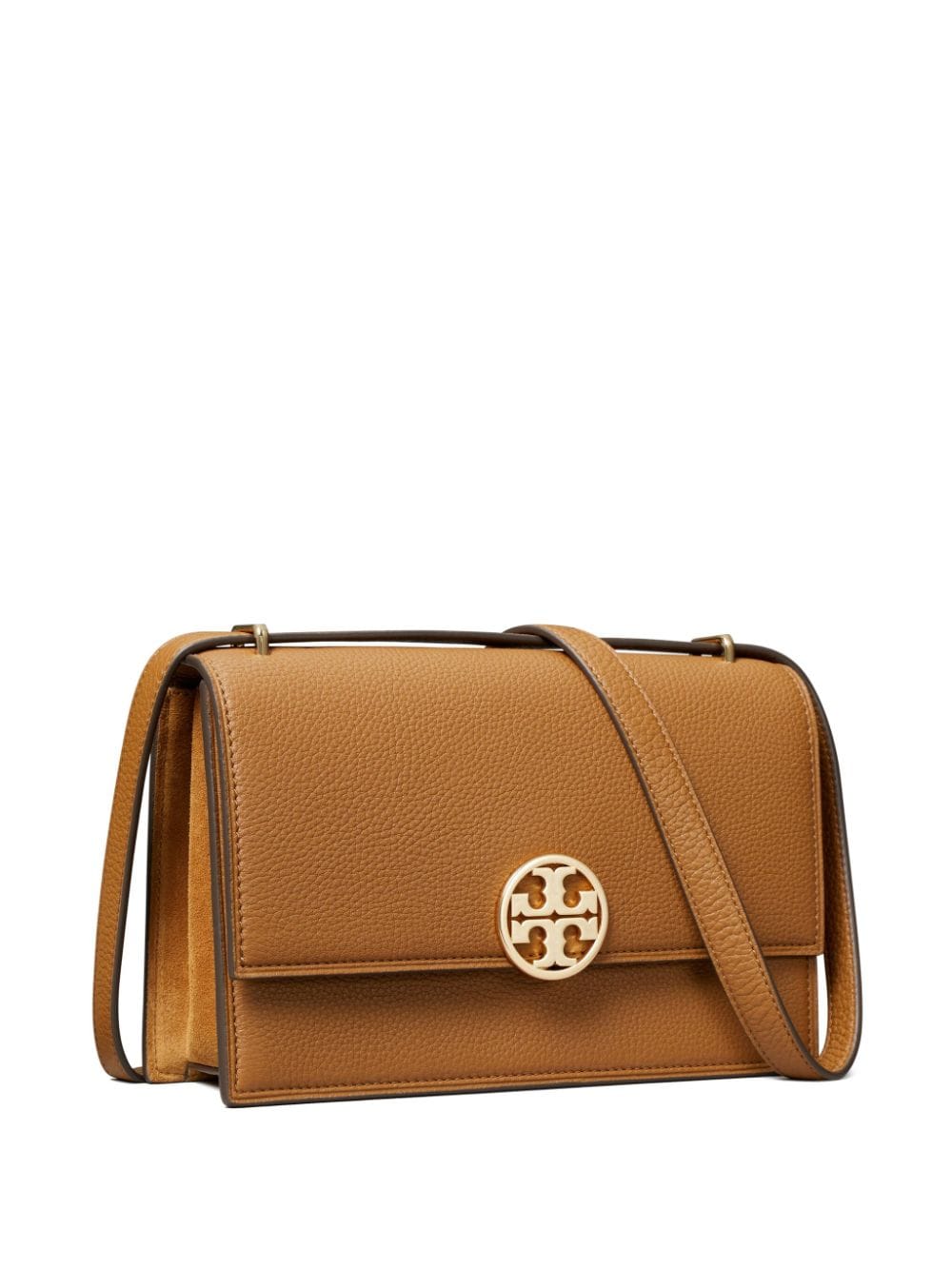 Tory Burch Brown Leather Shoulder Bag with Gold Logo image 4