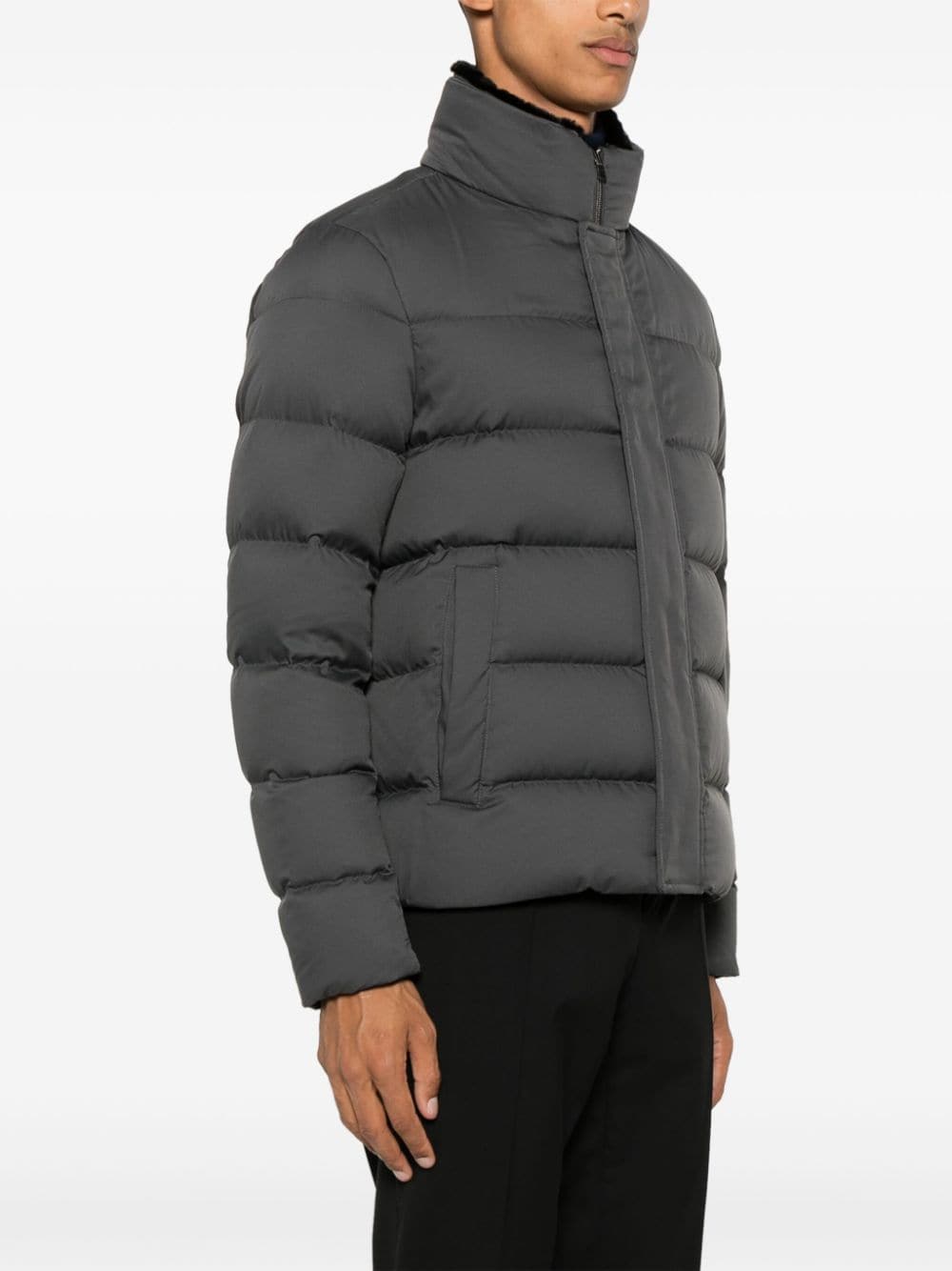 Herno Grey Padded Goose Down Coat image 3