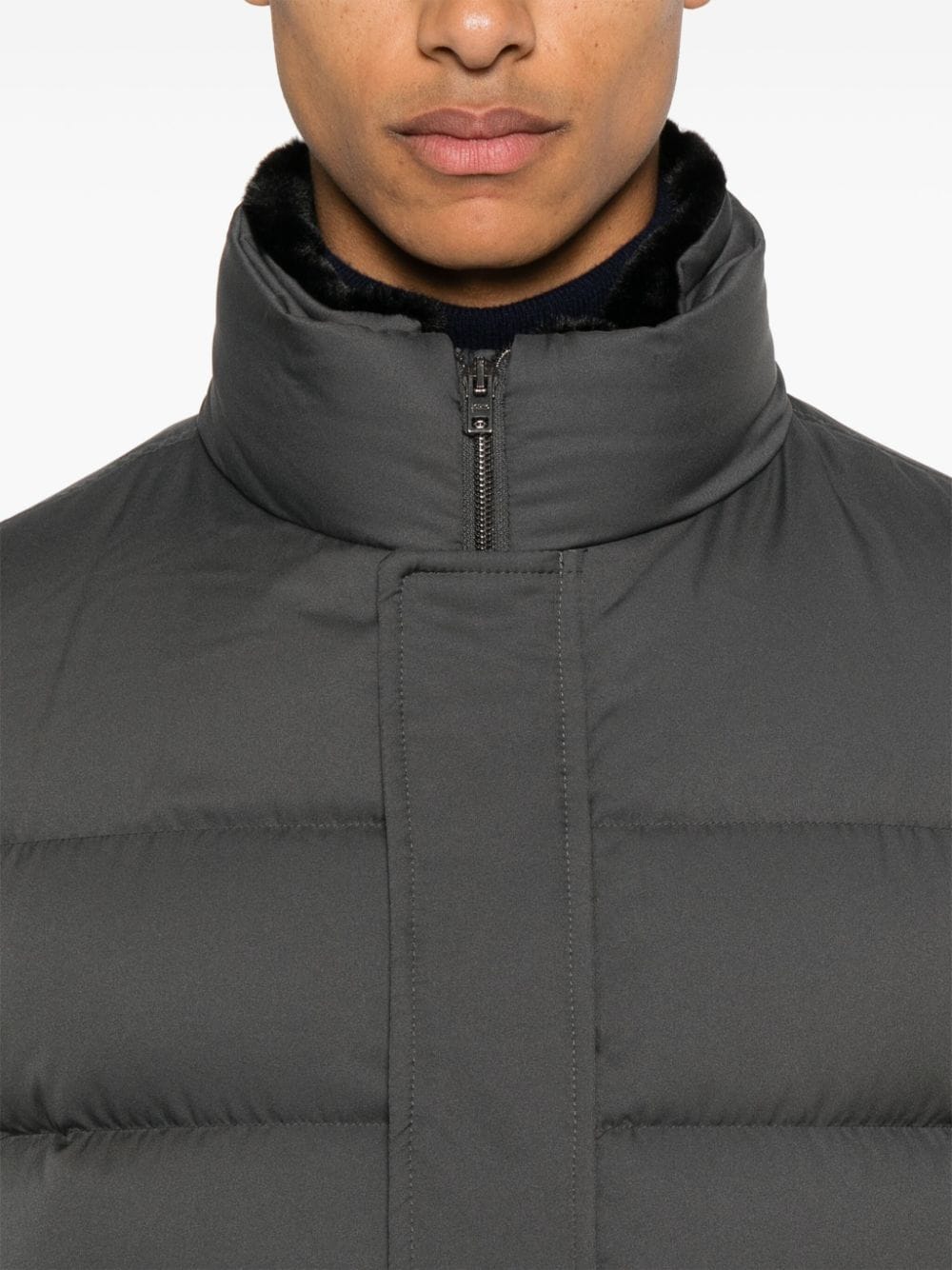 Herno Grey Padded Goose Down Coat image 4