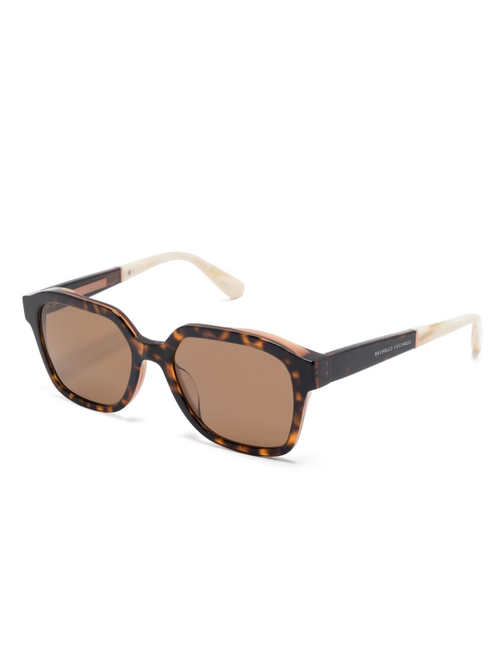 Brunello Cucinelli Square Sunglasses with Brown Tinted Lenses image 1