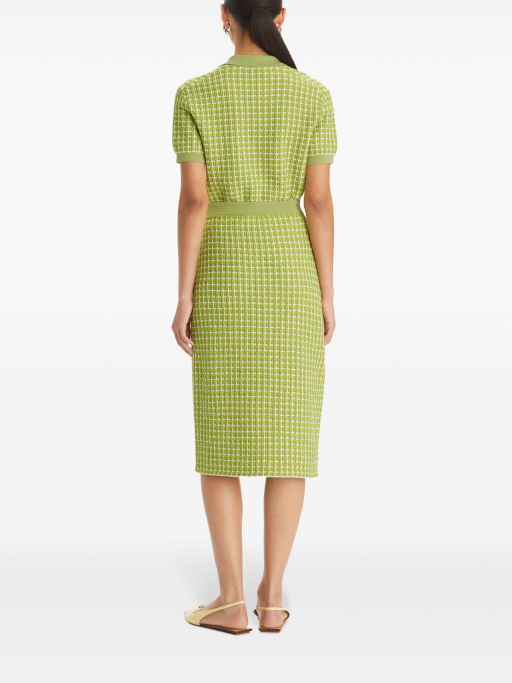 Tory Burch Green Jacquard Knit Pencil Skirt image 2