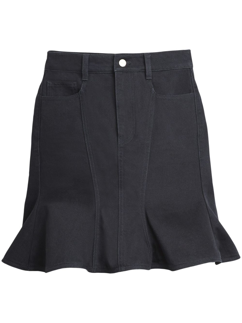 Marc Jacobs Black Cotton High Waist Flared Skirt image 0