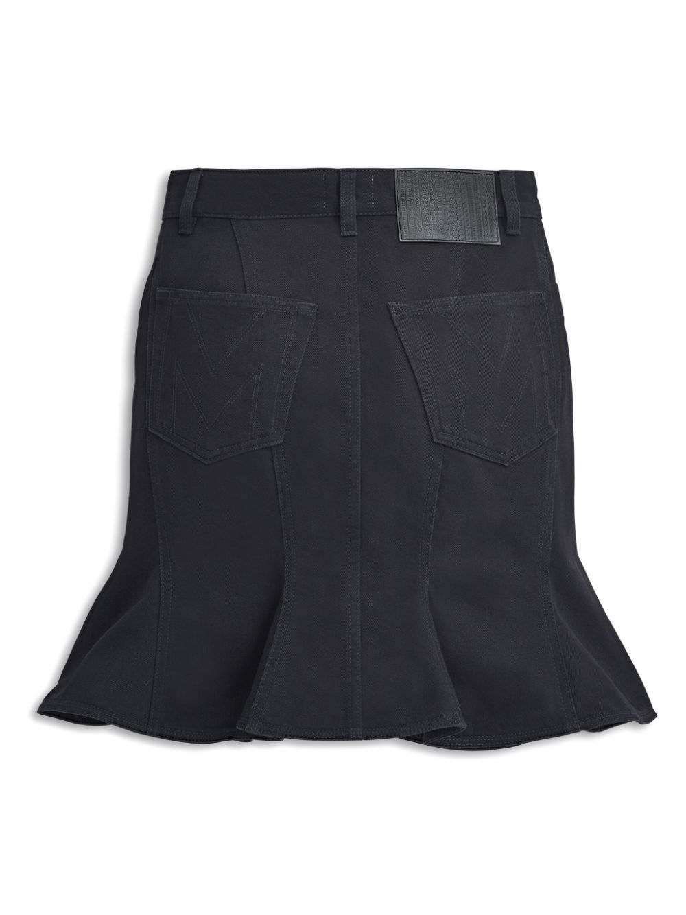 Marc Jacobs Black Cotton High Waist Flared Skirt image 4