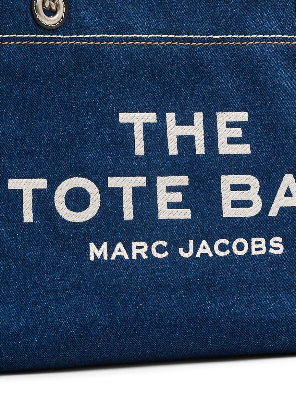 Marc Jacobs Blue Denim Embroidered Logo Tote Bag image 4