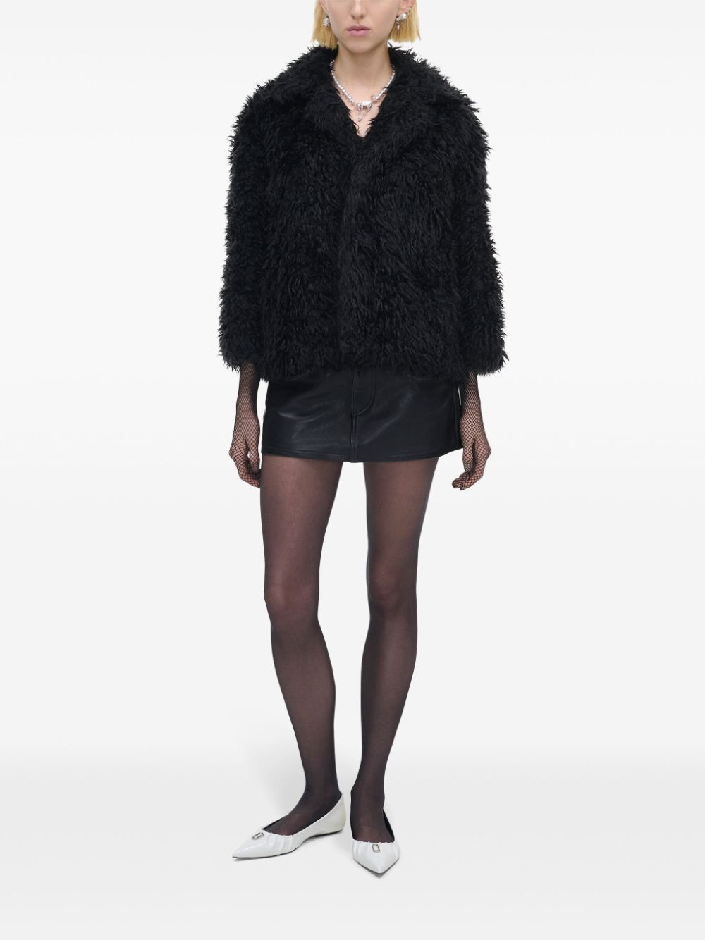 Marc Jacobs Black Faux Fur Jacket image 2