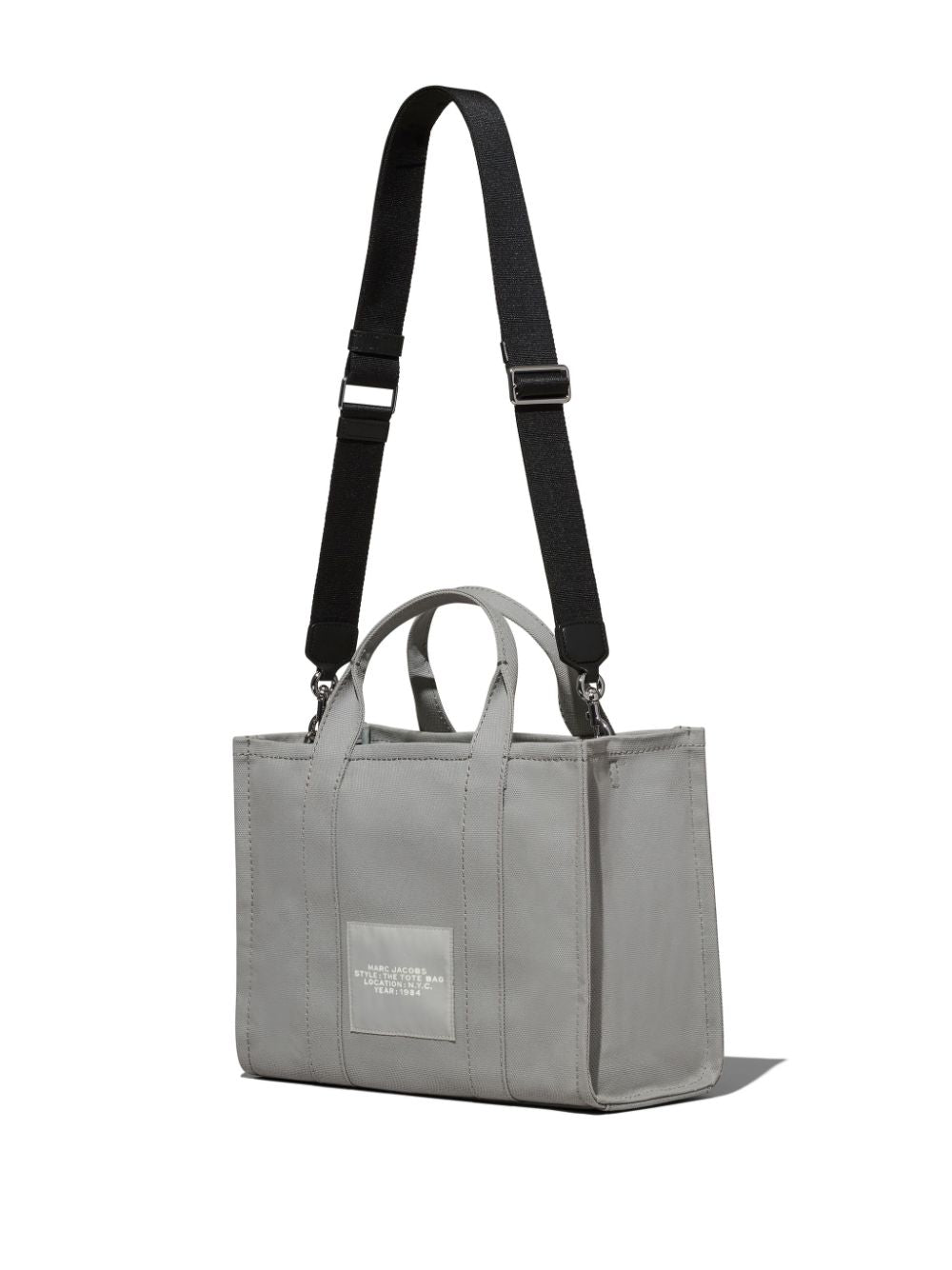 Marc Jacobs Grey Cotton Logo Tote Bag image 2