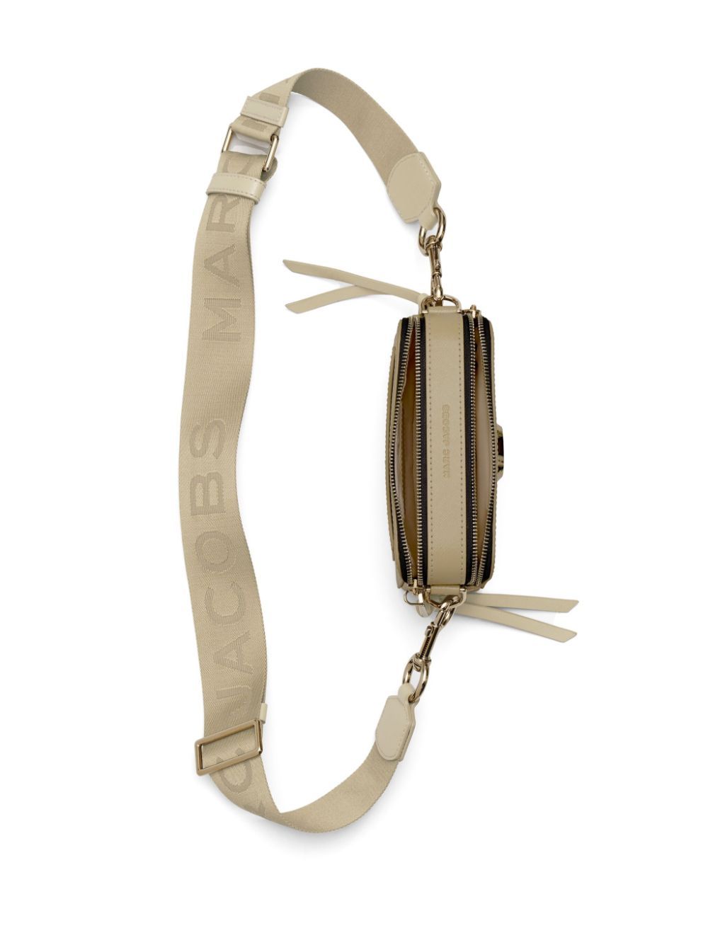 Marc Jacobs The Mini Snapshot Leather Crossbody Bag - Khaki Beige image 6