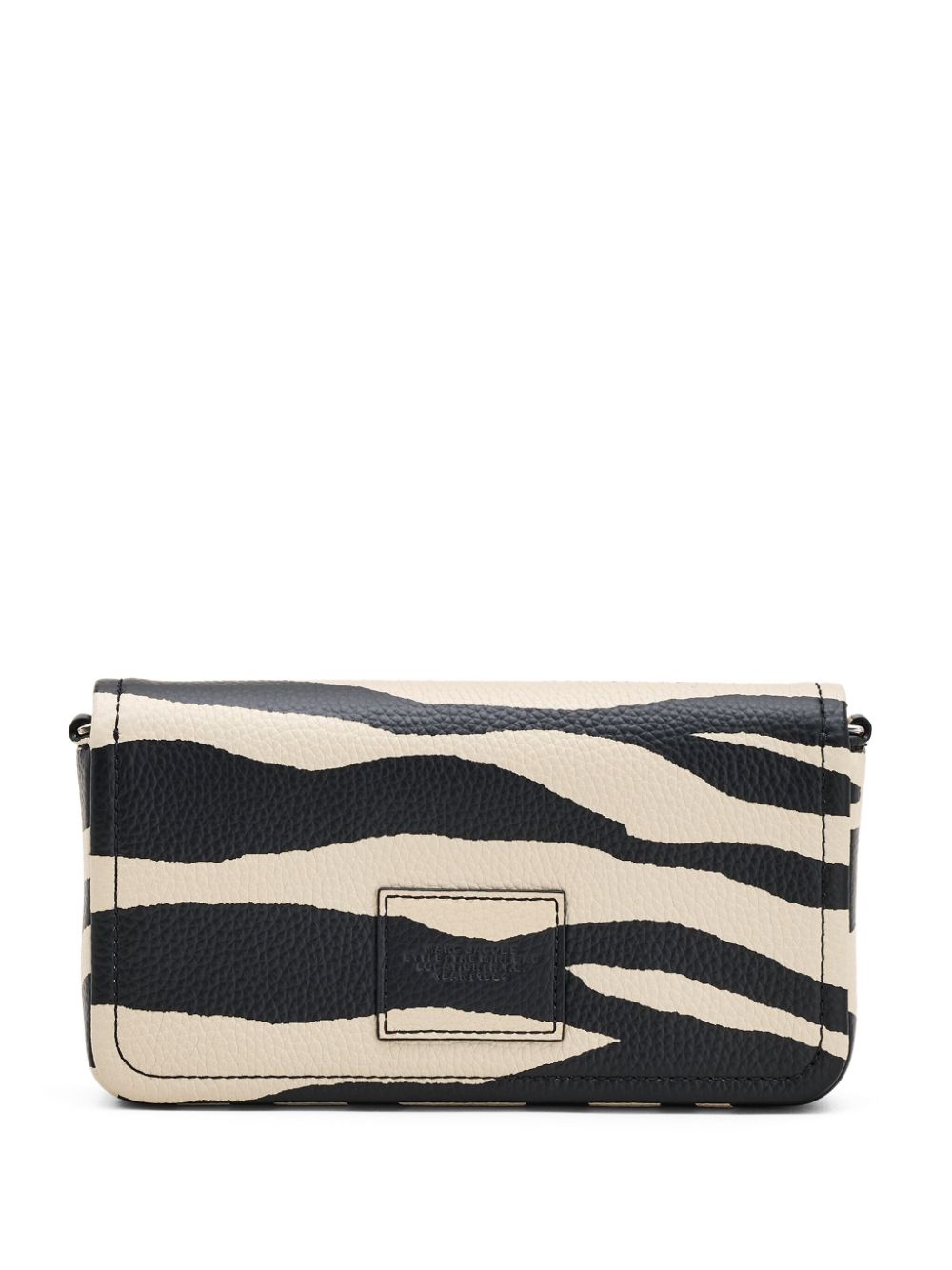 Marc Jacobs Black Grained Leather Zebra Print Shoulder Bag image 4