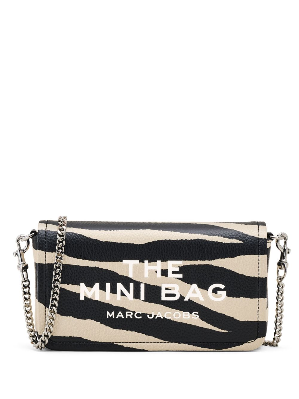 Marc Jacobs Black Grained Leather Zebra Print Shoulder Bag image 0