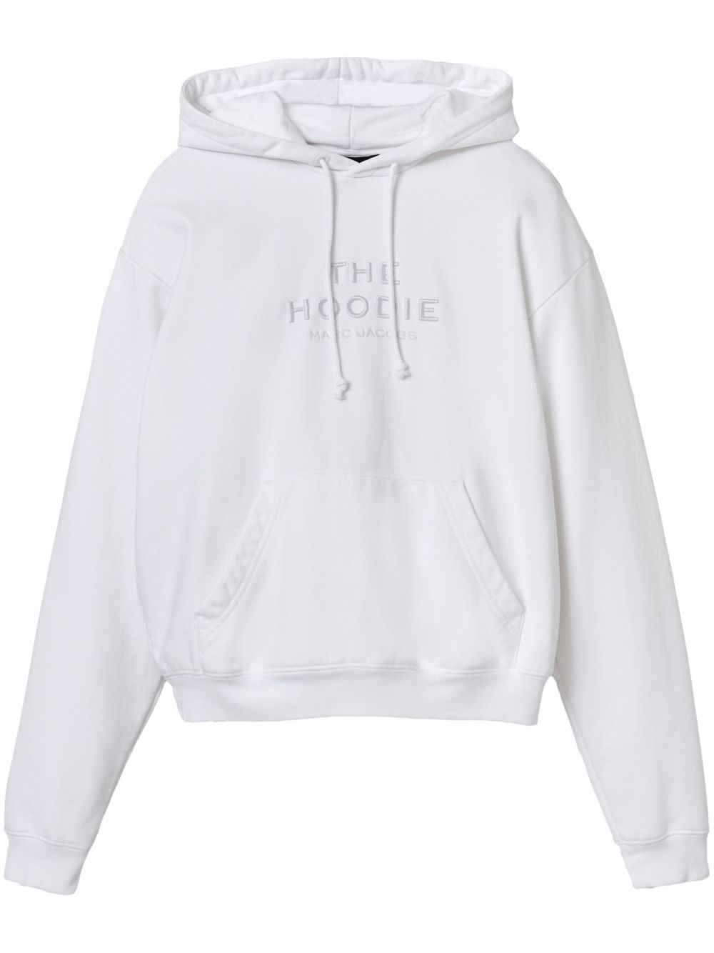 Marc Jacobs White Cotton Hoodie with Embroidered Logo image 0