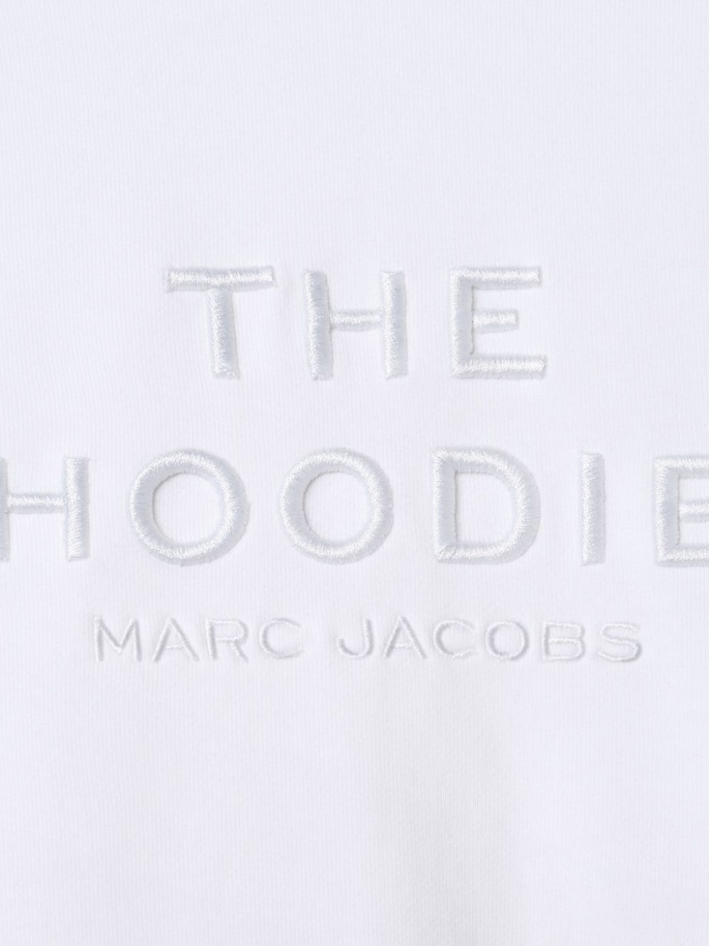 Marc Jacobs White Cotton Hoodie with Embroidered Logo image 3