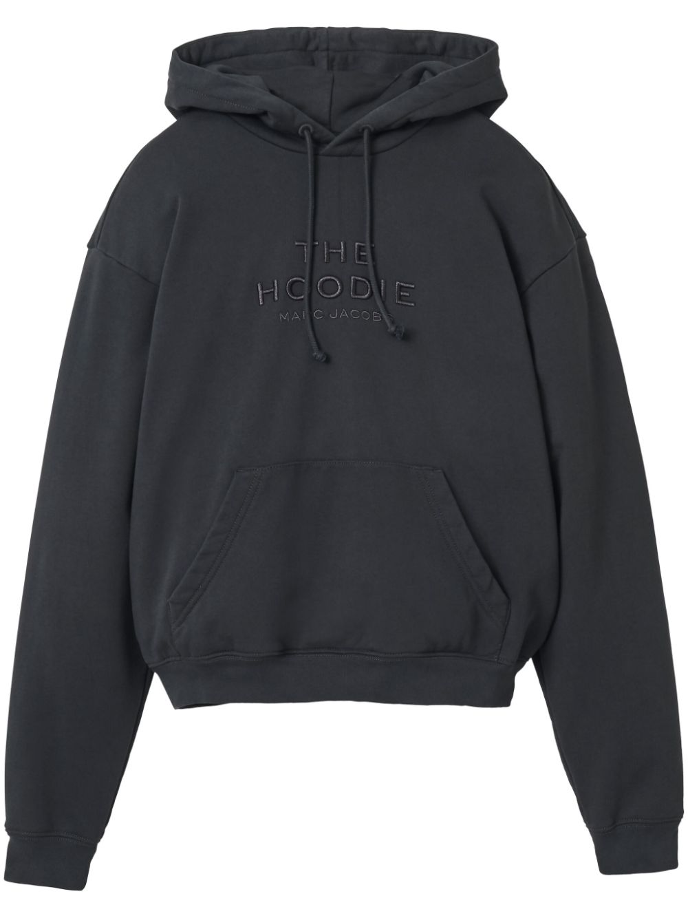 Marc Jacobs Black Cotton Hoodie with Embroidered Logo image 0