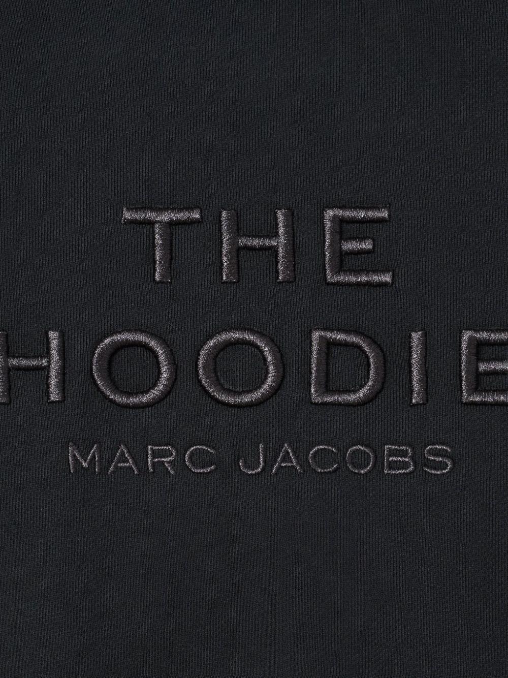 Marc Jacobs Black Cotton Hoodie with Embroidered Logo image 2