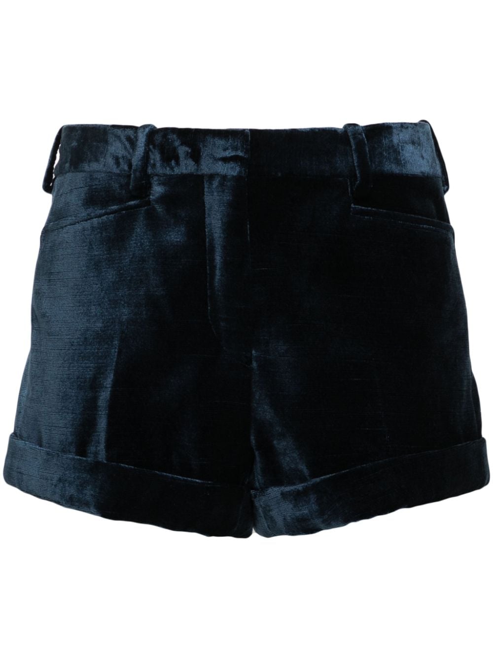 Tom Ford Midnight Blue Velvet Shorts image 0