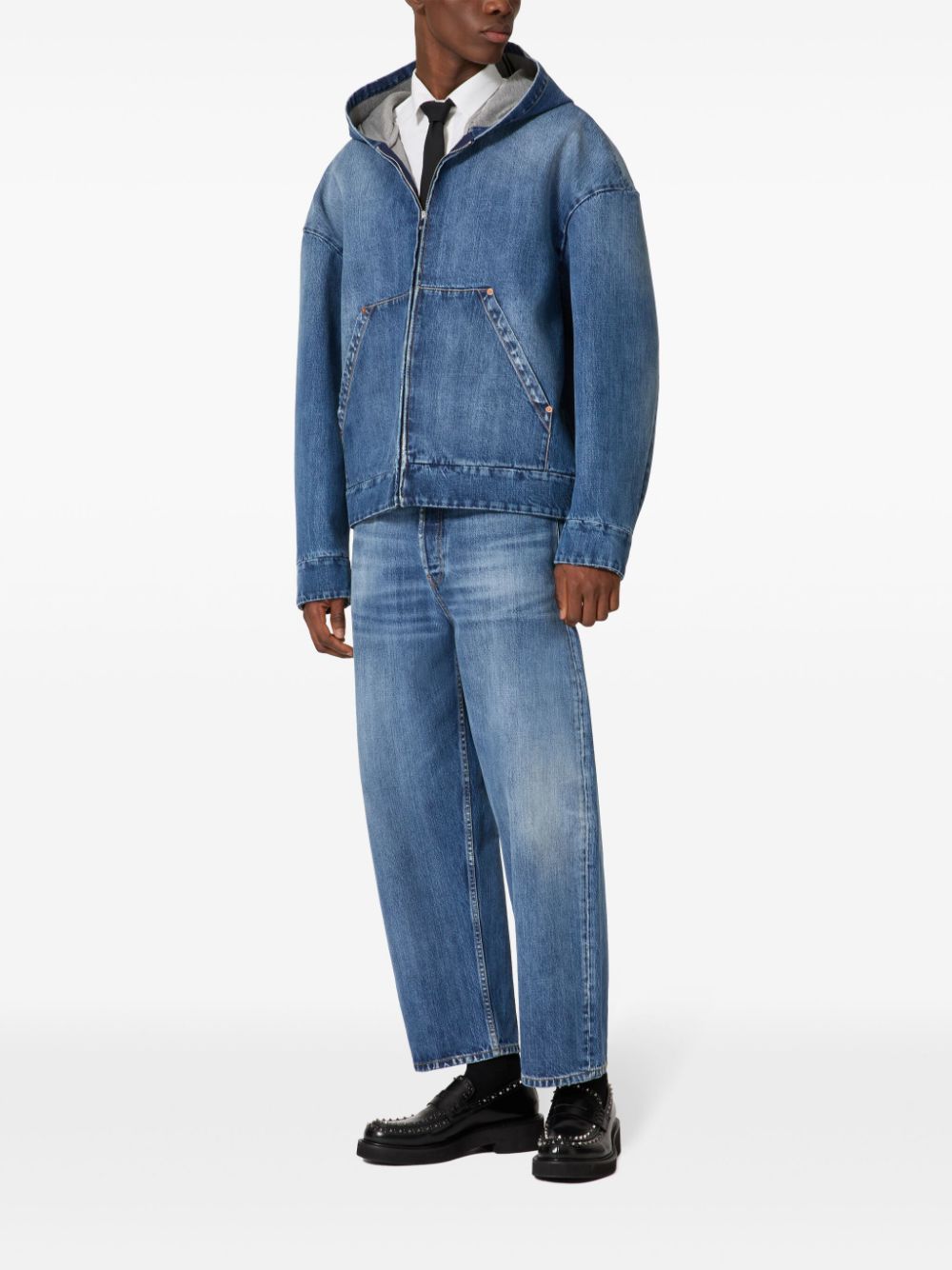 Valentino Blue Denim Jeans: Classic Fit, Premium Cotton image 1