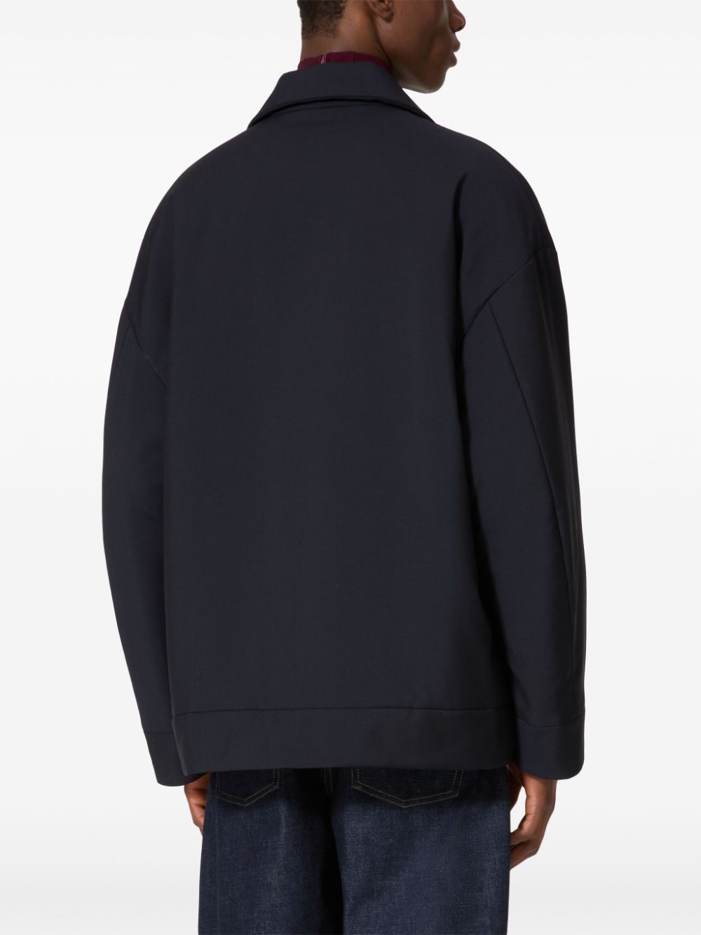 Valentino Blue Wool Blend Coat image 2