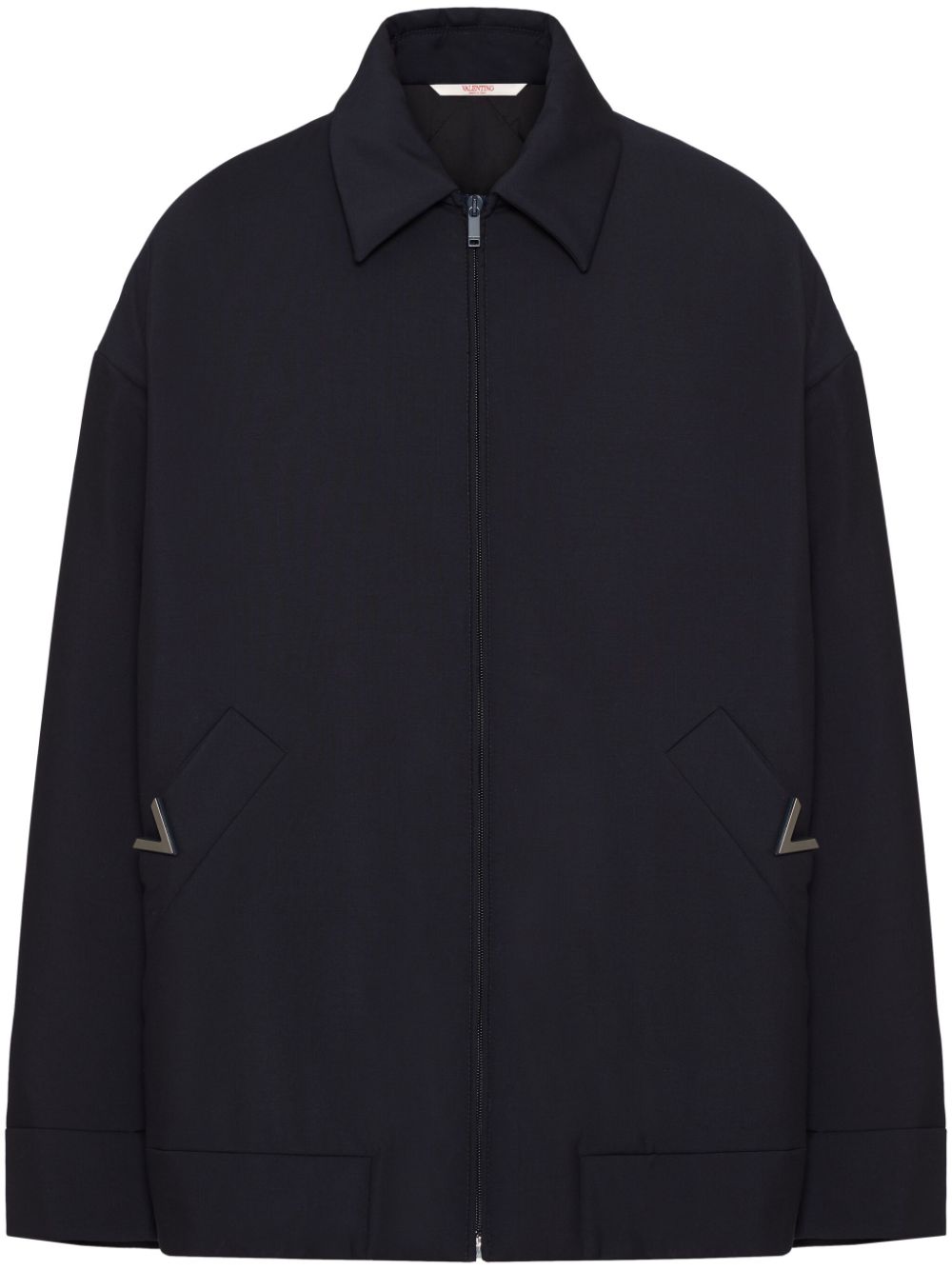 Valentino Blue Wool Blend Coat image 0