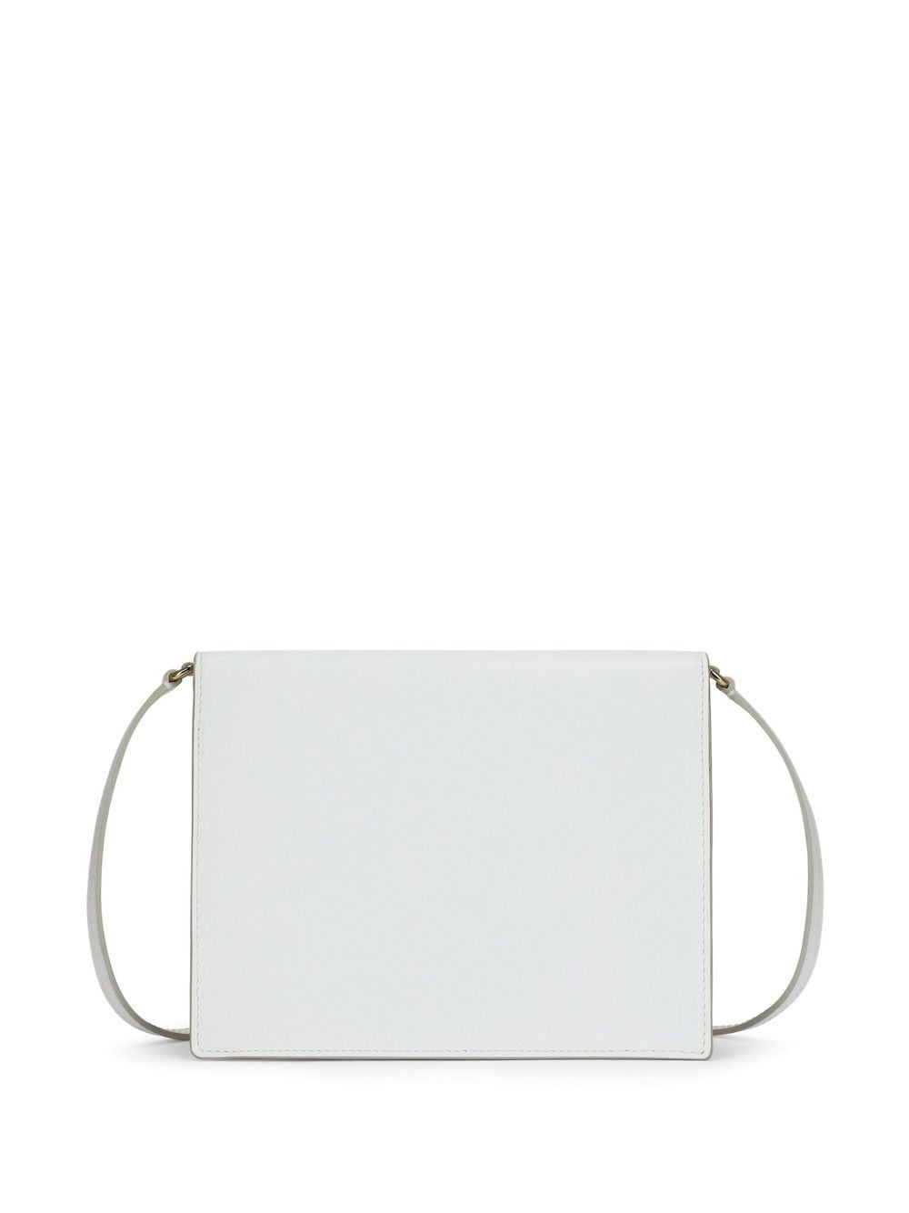 Dolce & Gabbana Embossed Logo White Calf Leather Shoulder Bag image 1