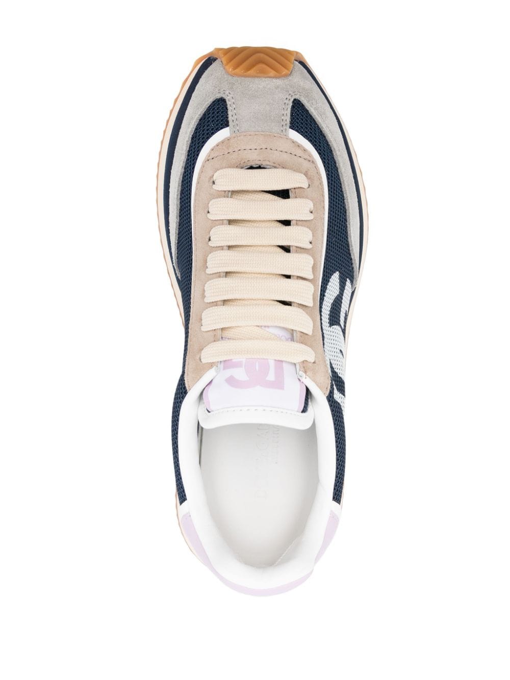 Dolce & Gabbana Blue Suede and Mesh Panelled Sneakers image 2