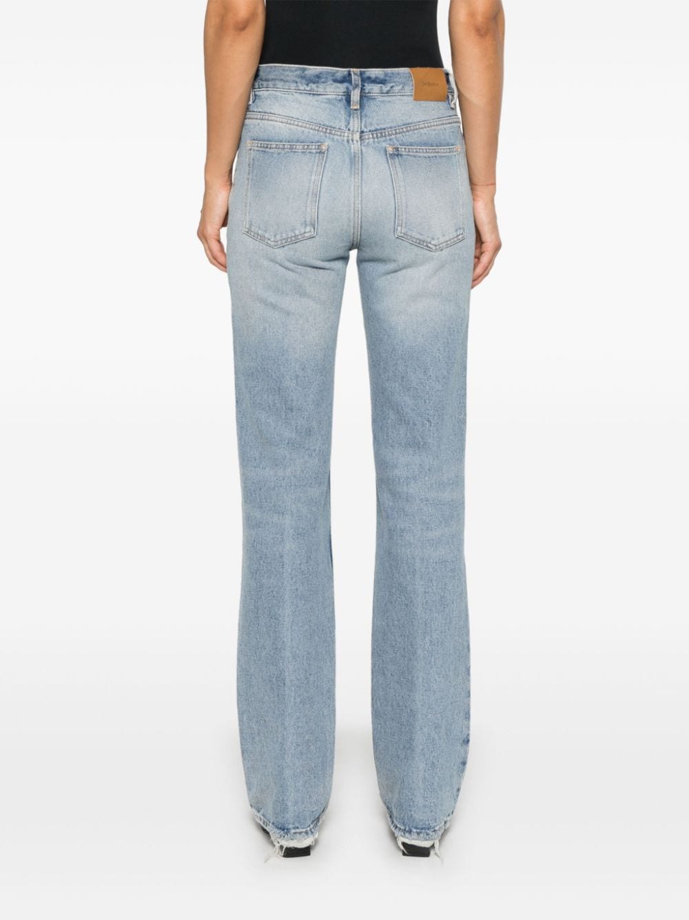 Saint Laurent Clear Blue Straight Leg Jeans image 4