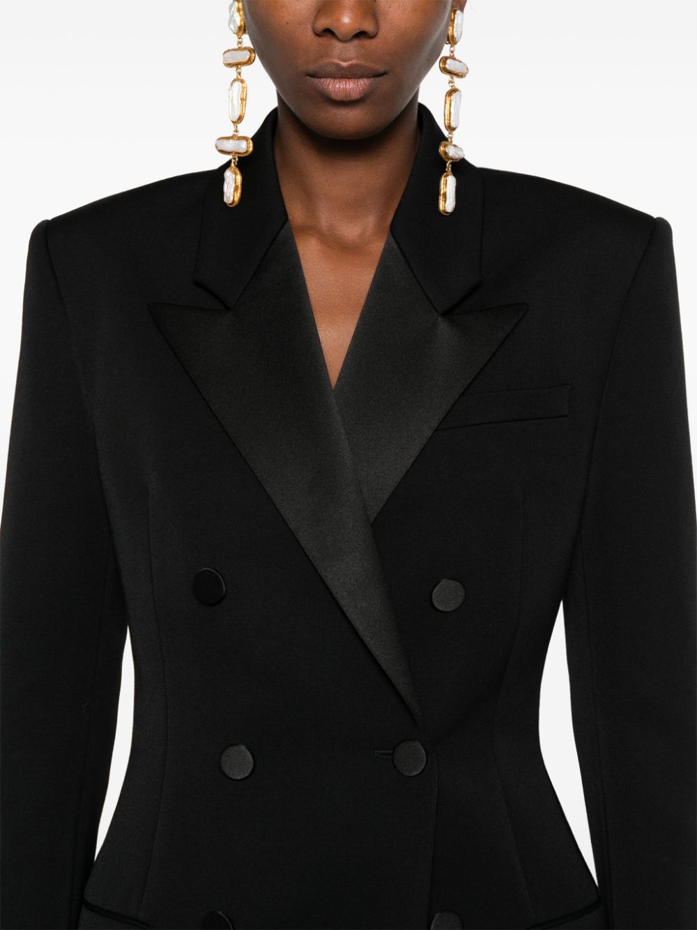 Saint Laurent Black Wool Double-Breasted Jacket image 4