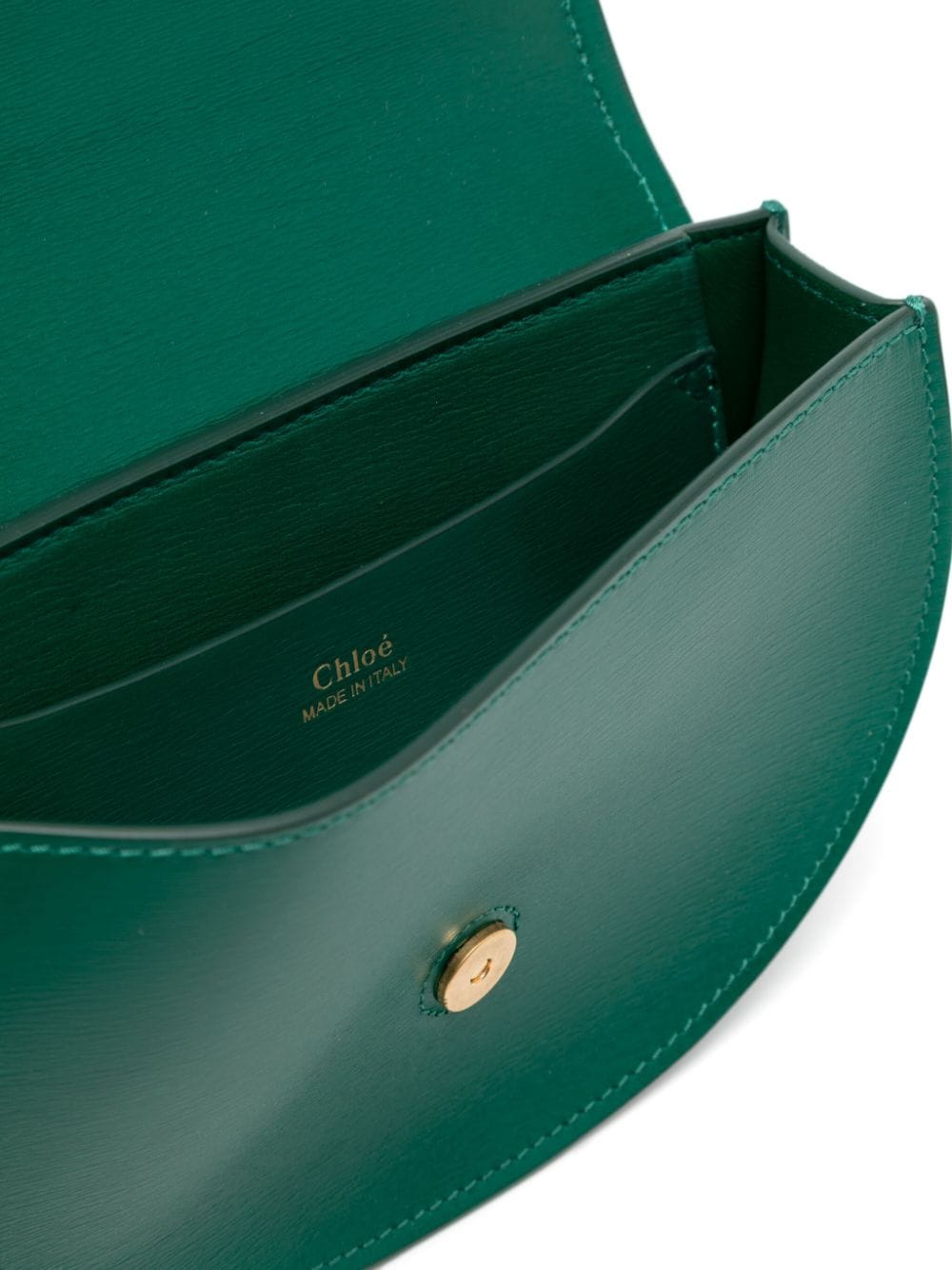 Chloé Green Calfskin Leather Foldover Shoulder Bag image 4