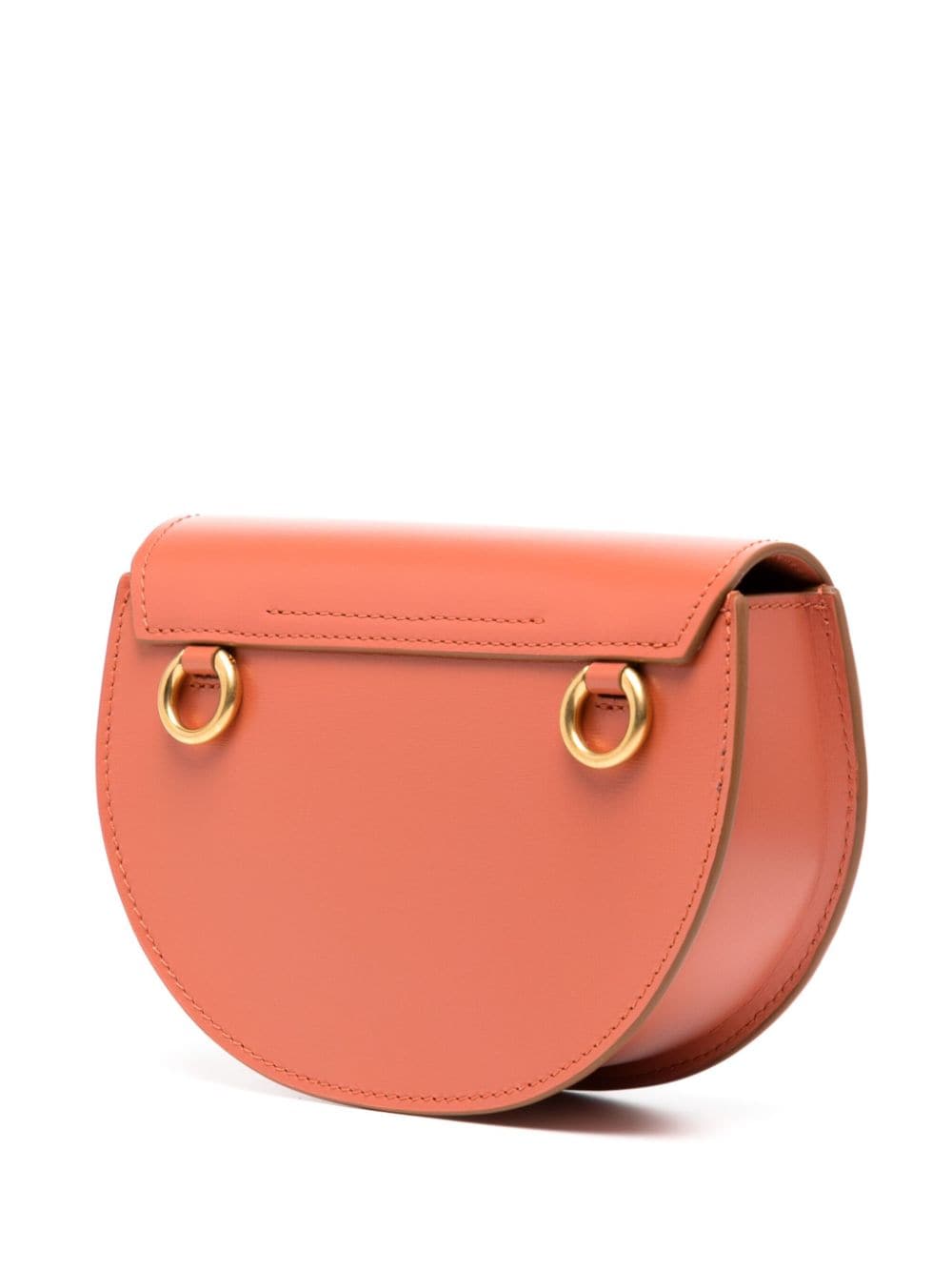 Chloè Orange Calf Leather Foldover Top Bag image 4