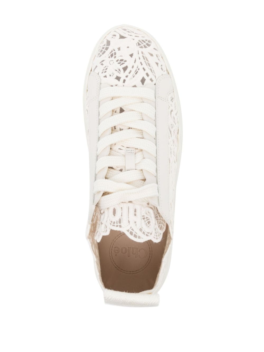 Chloè White Panelled Sneakers image 1