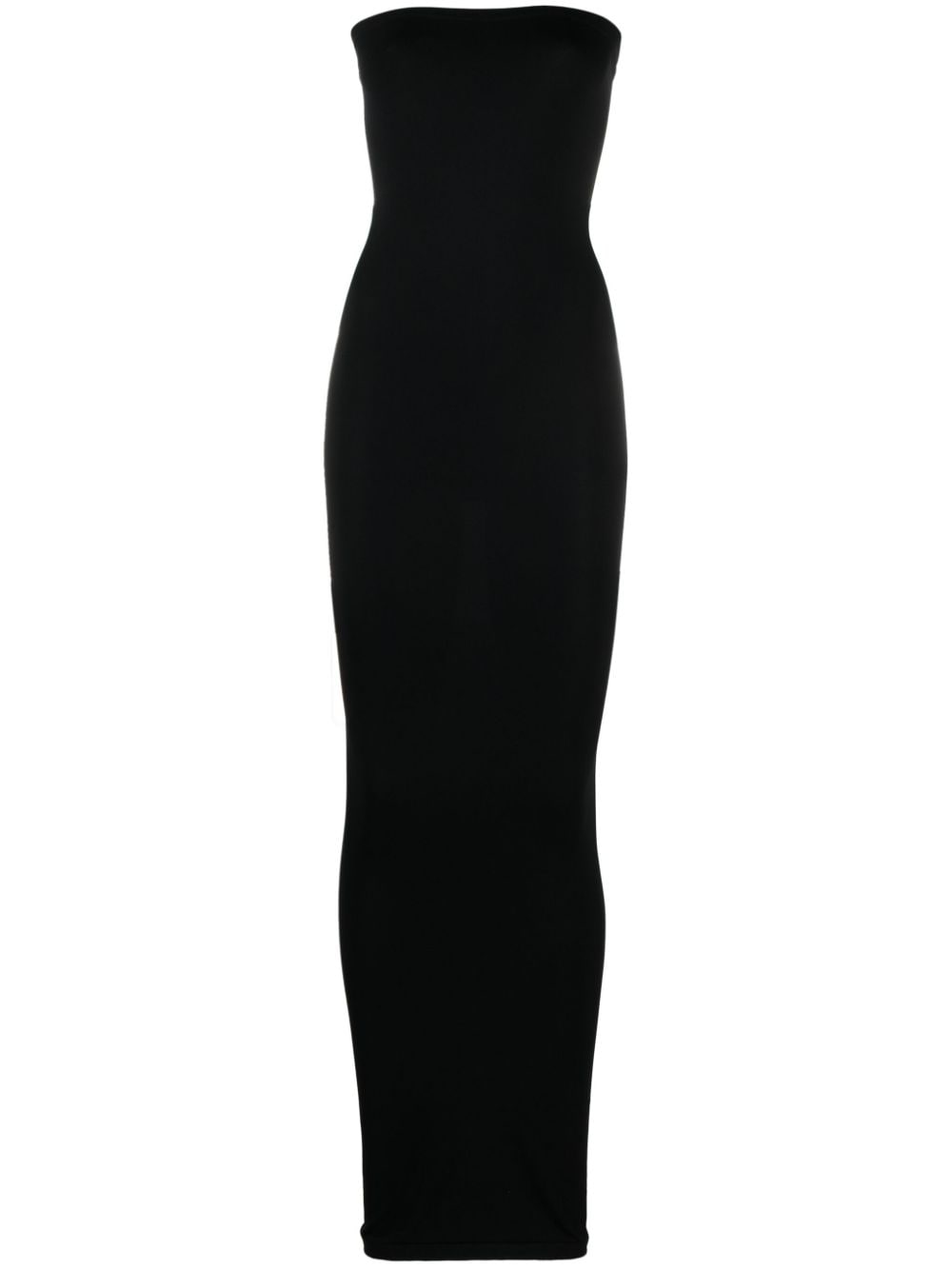 Wolford Black Stretch Ribbed Knit Tube Dress image 0