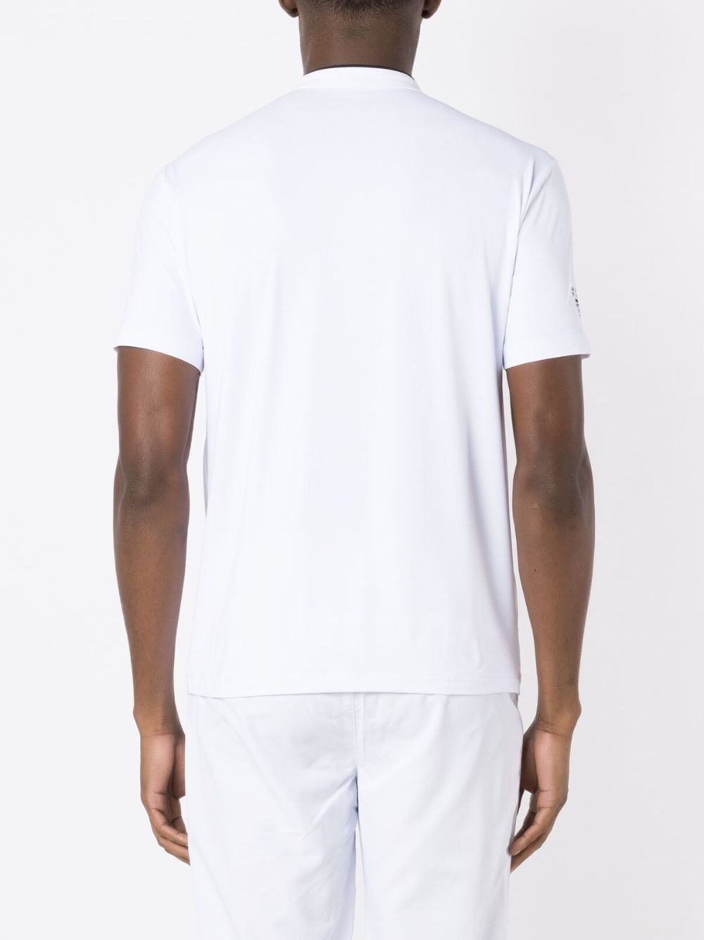 EA7 Men's White T-Shirt with Logo Detail image 2