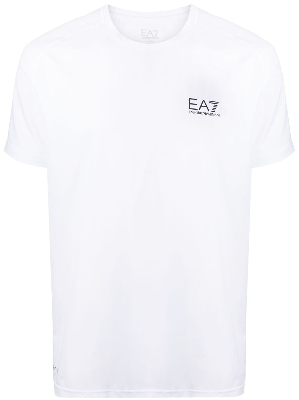 EA7 White Logo Crew Neck Short Sleeve Sweater image 0