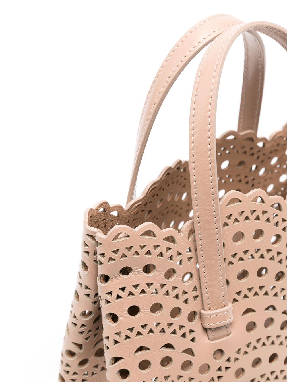 ALAÏA Mina 20 Small Tote Bag in Beige image 2