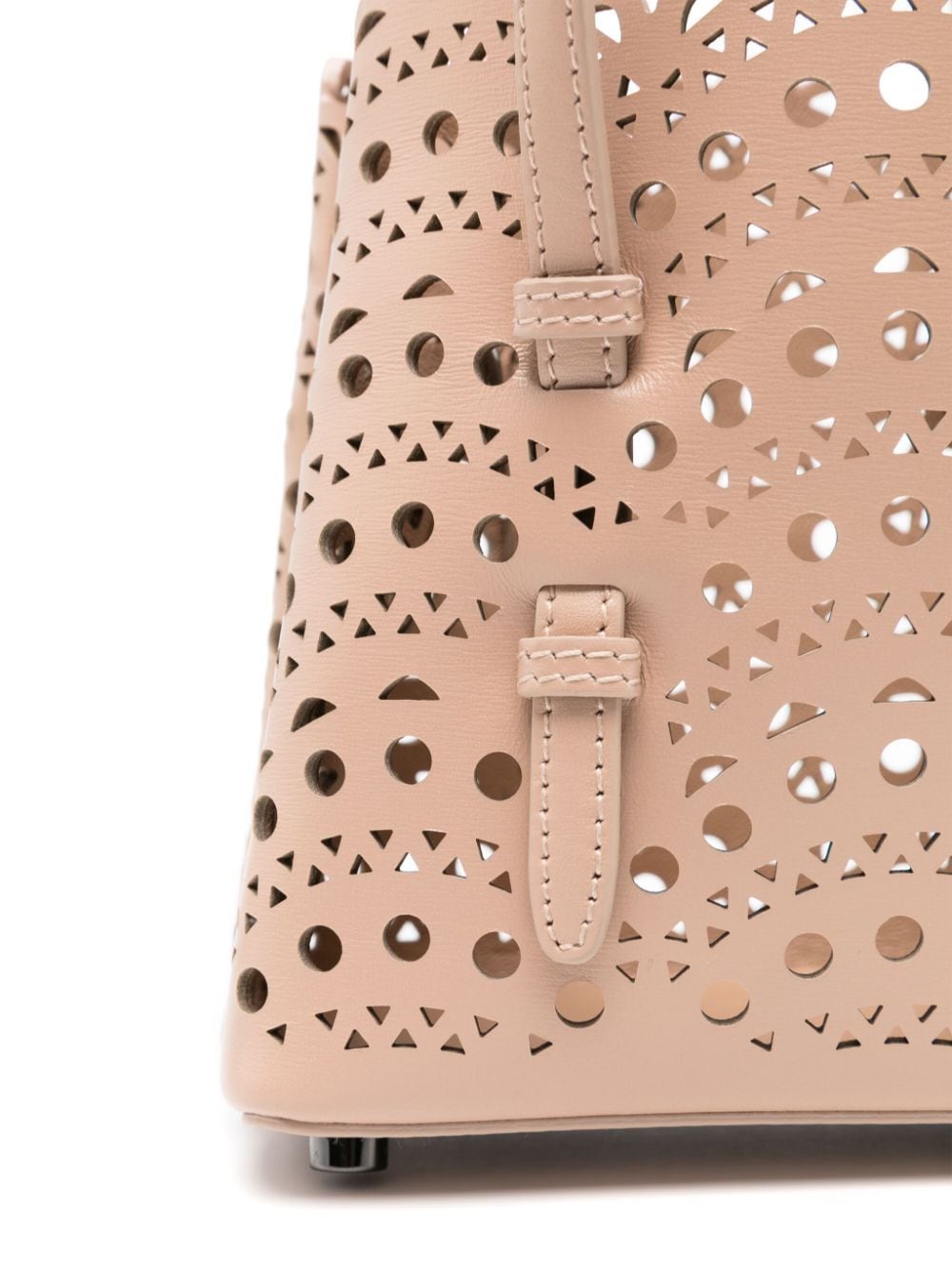 ALAÏA Mina 16 Laser-Cut Beige Crossbody Bag image 3