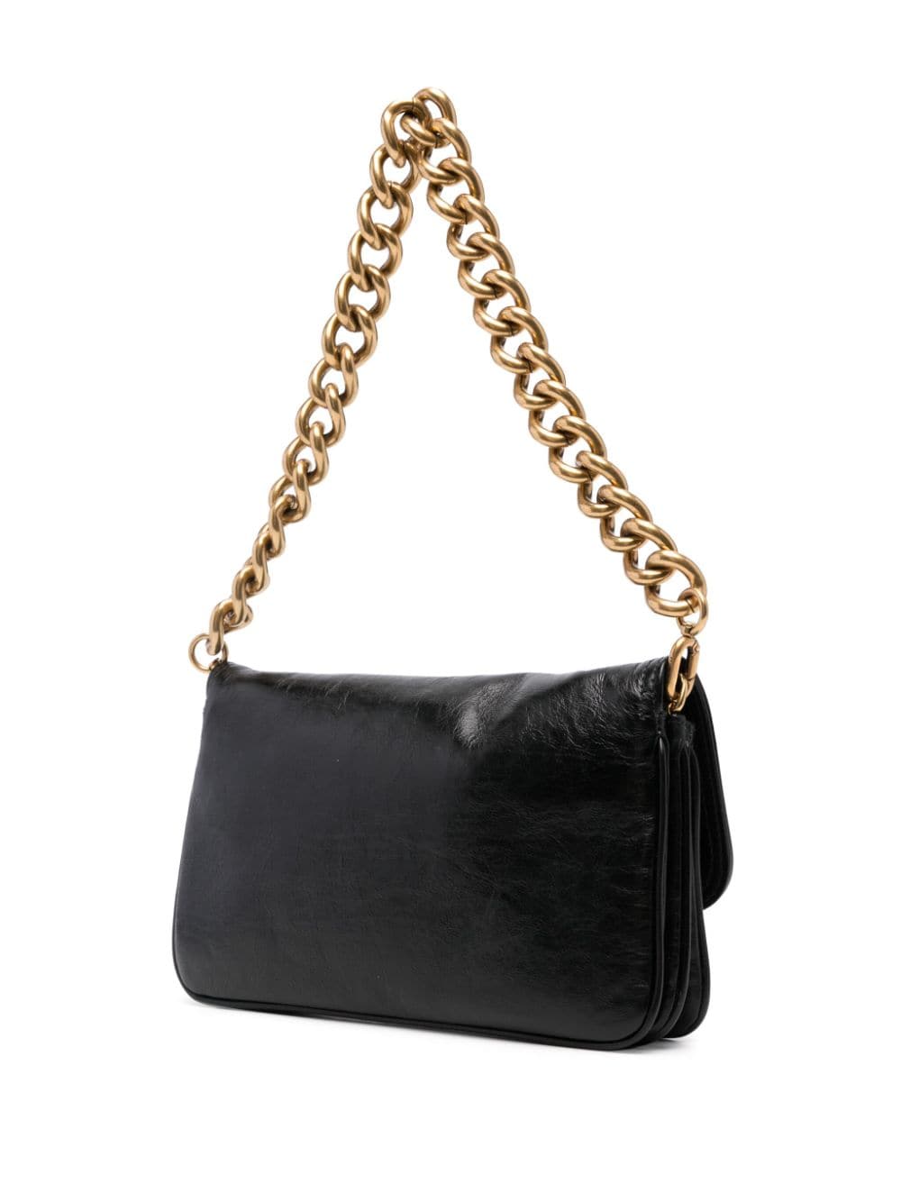 Balenciaga Black Calfskin Chain-Link Top Handle Bag image 3