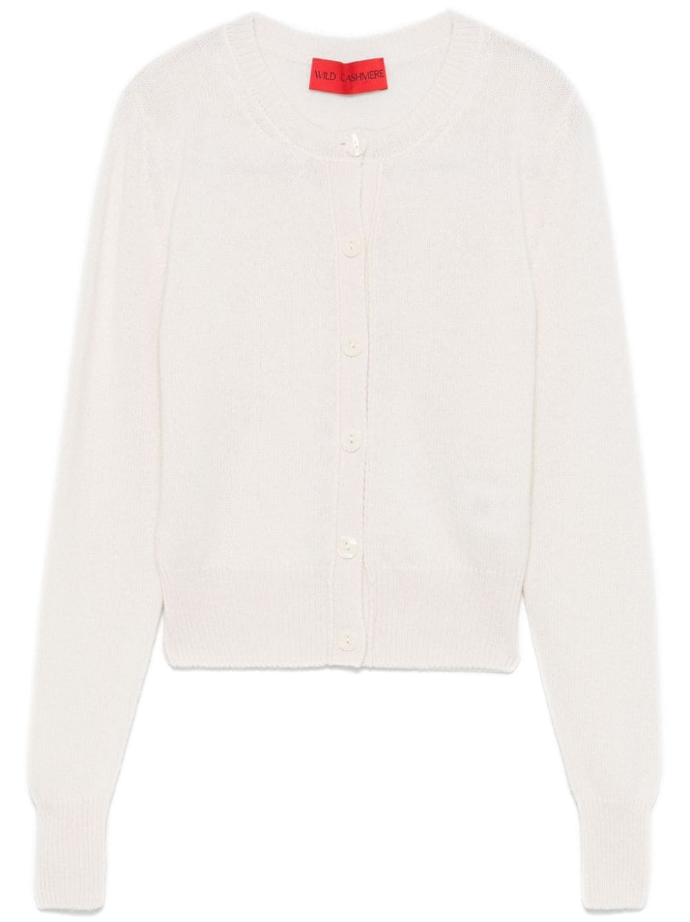 White Cashmere Crewneck Sweater image 0