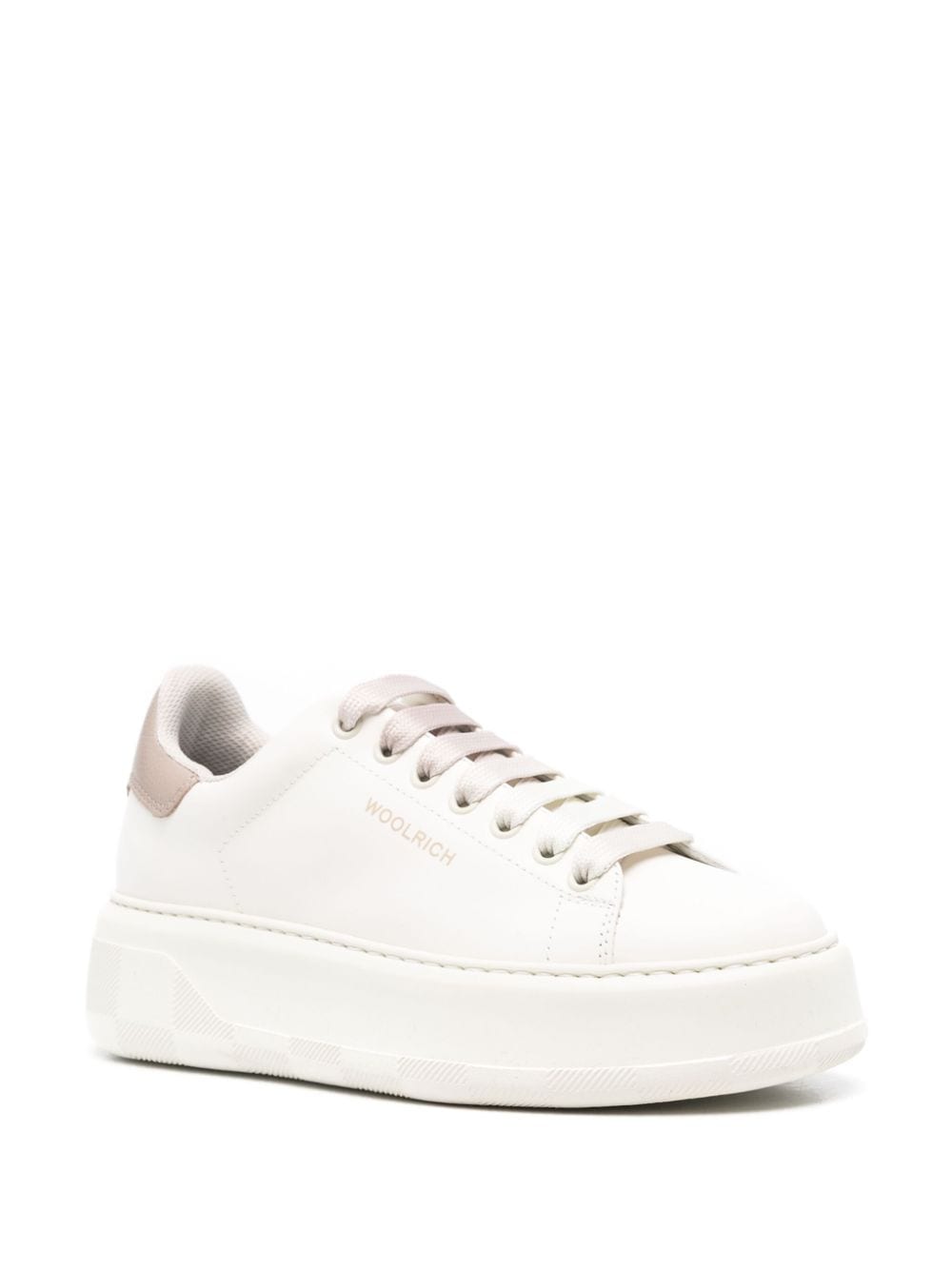 Woolrich White Calf Leather Sneakers image 2