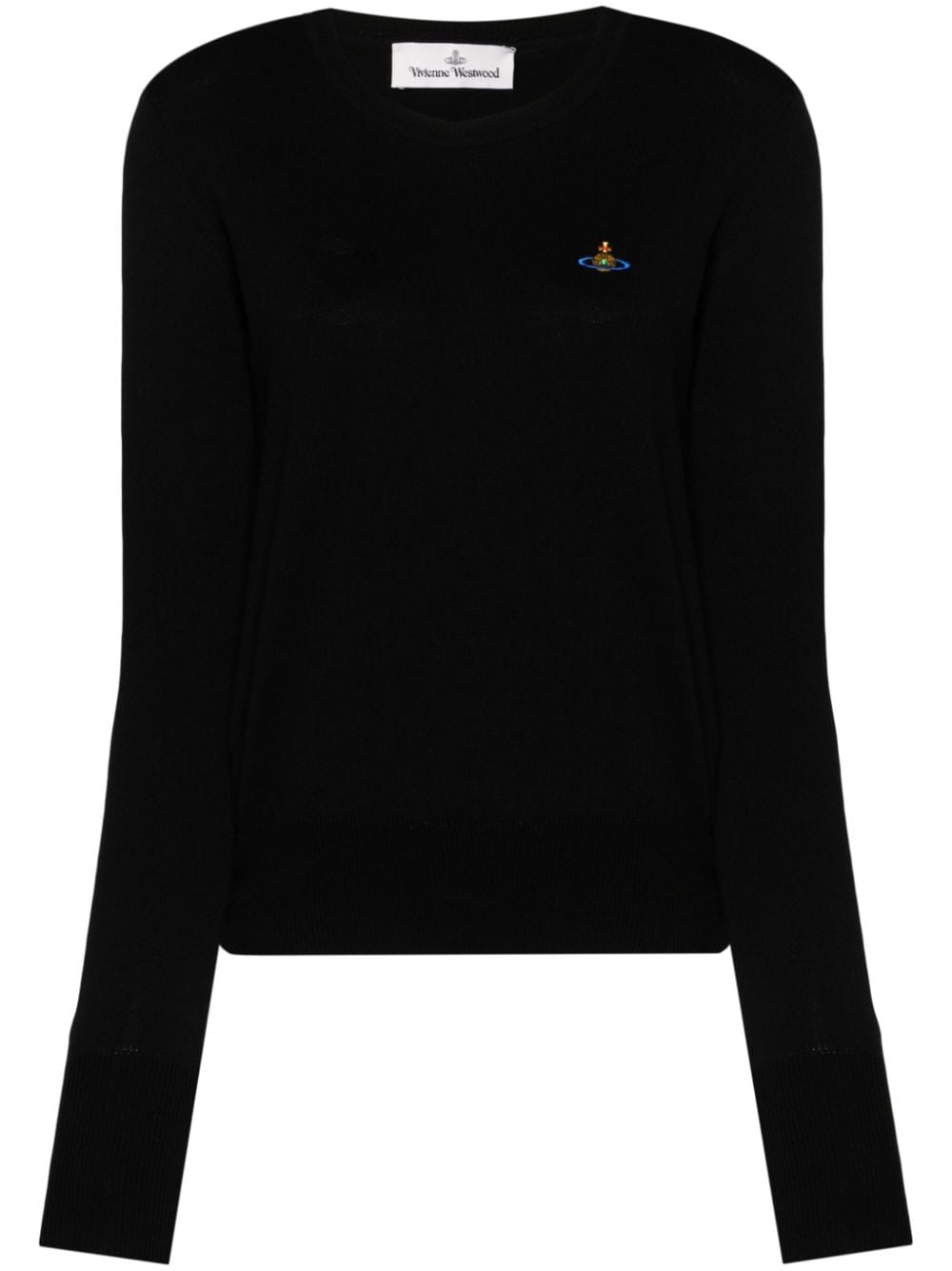 Vivienne Westwood Black Organic Cotton Blend Cashmere Sweater image 0