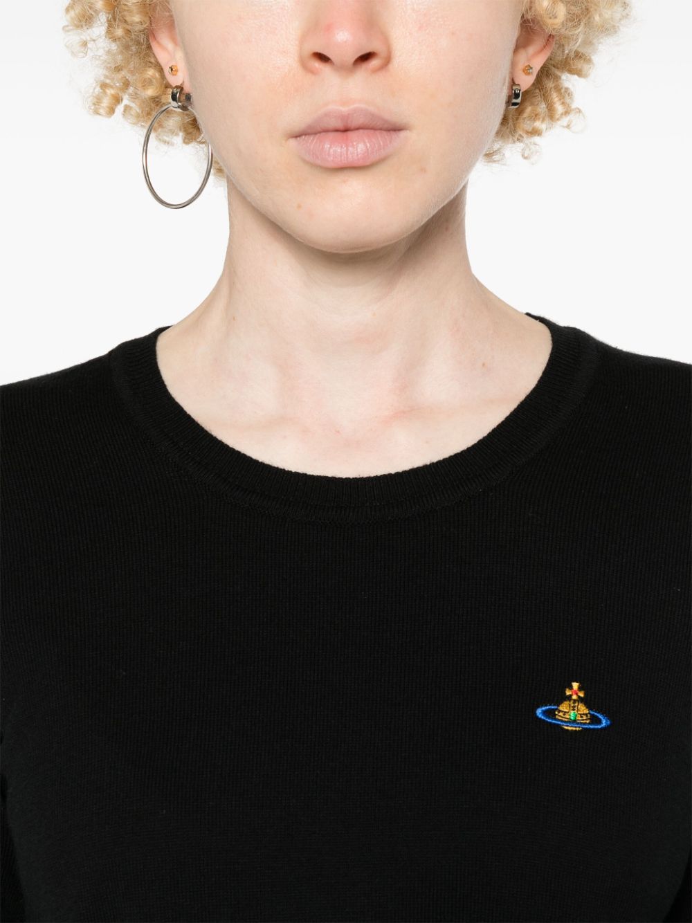 Vivienne Westwood Black Organic Cotton Blend Cashmere Sweater image 3