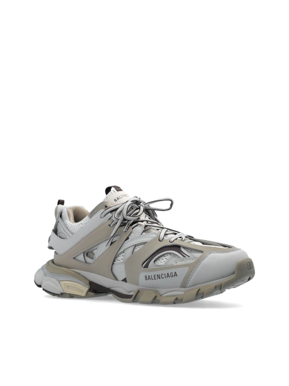 Balenciaga Grey Panelled Sneakers image 4