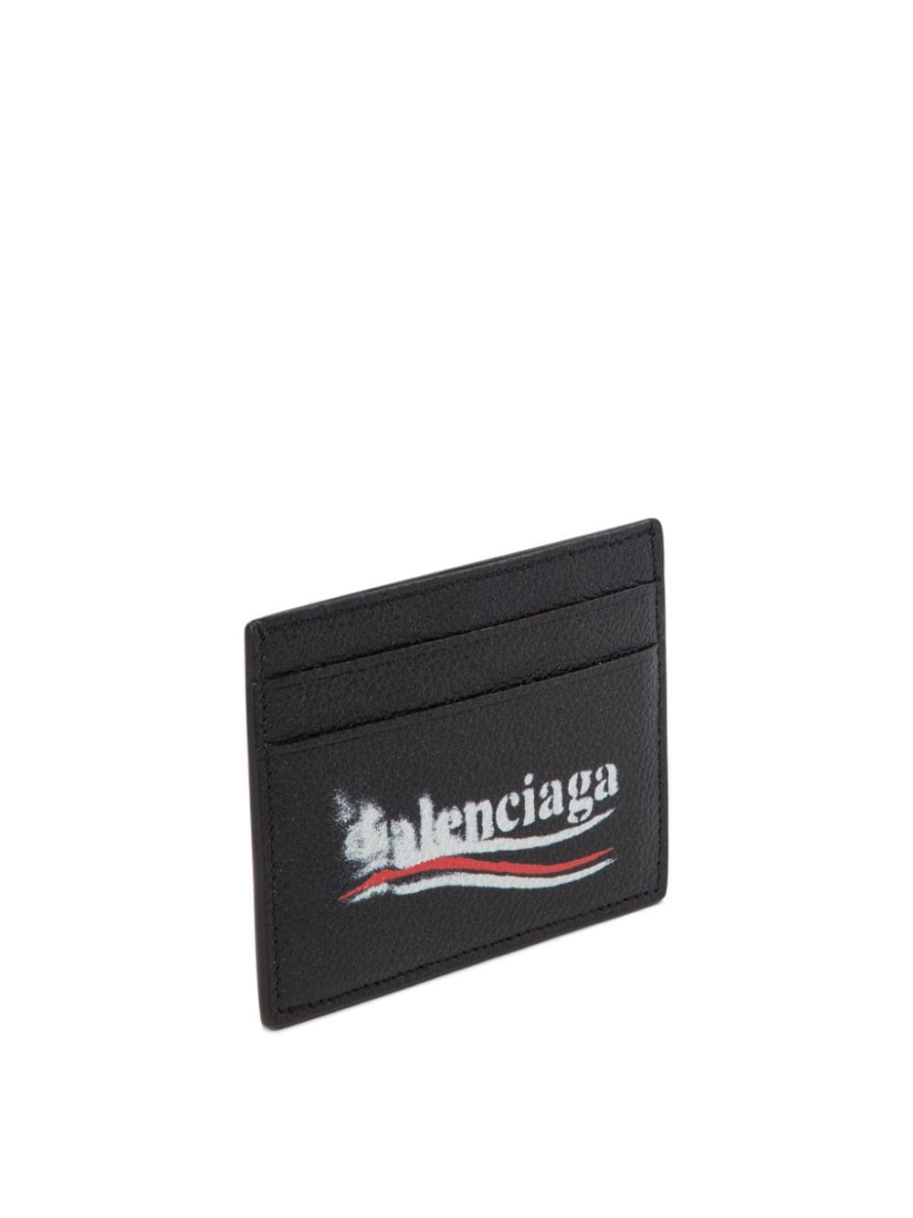 Balenciaga Grained Calfskin Logo Print Wallet image 1